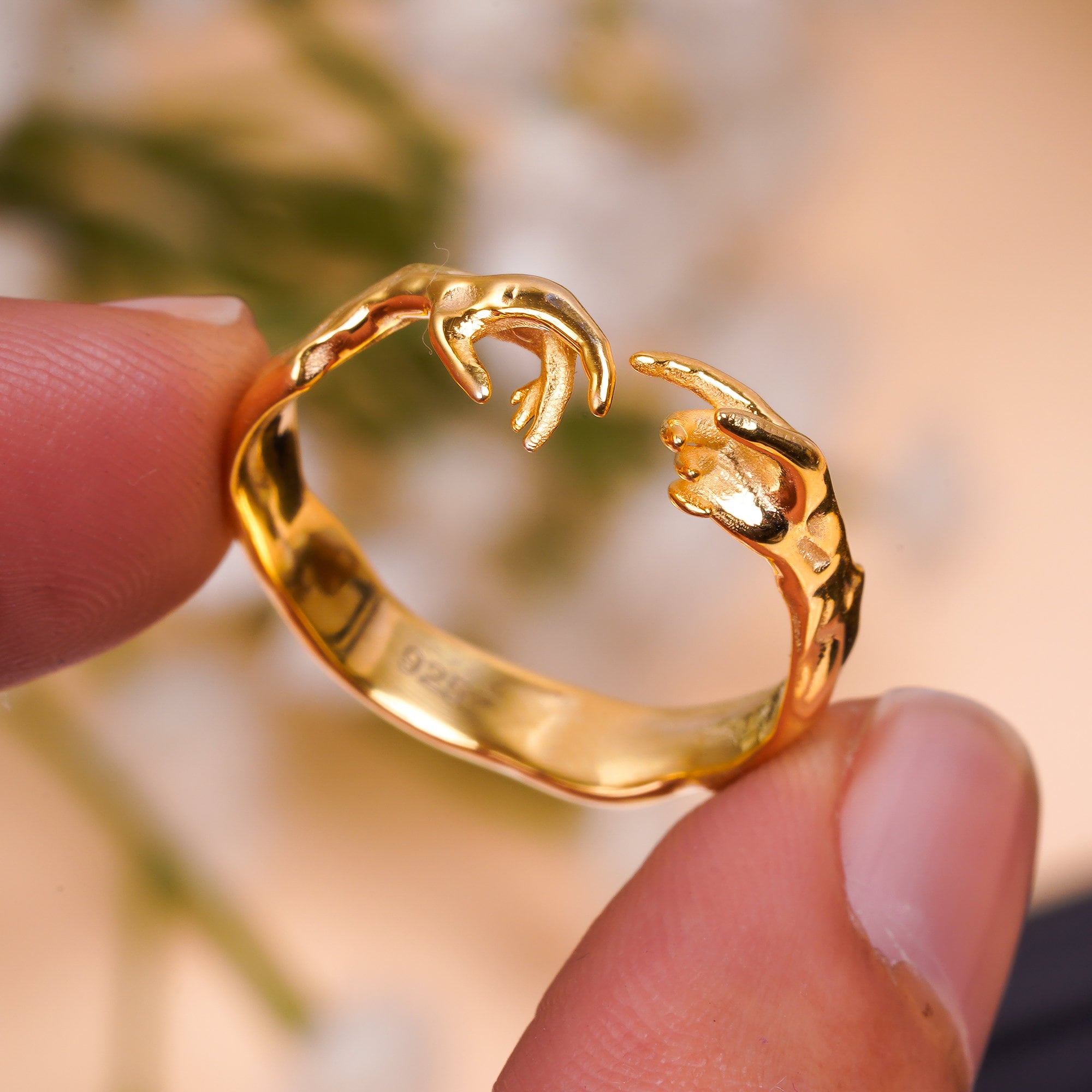 hand of god giving life to adam 925 sterling silver ring y 7783 7785