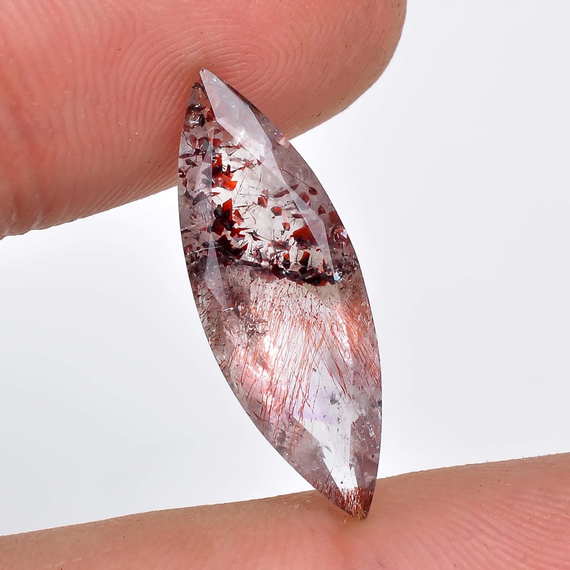 elestial quartz natural marquise shape cut stone loose gemstone