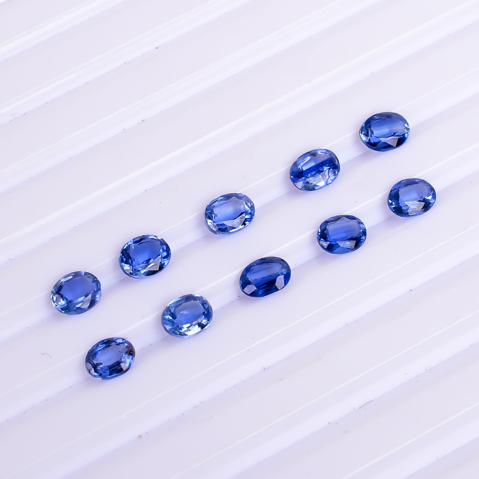 blue kyanite oval shape cut stone loose gemstone 10 pcs