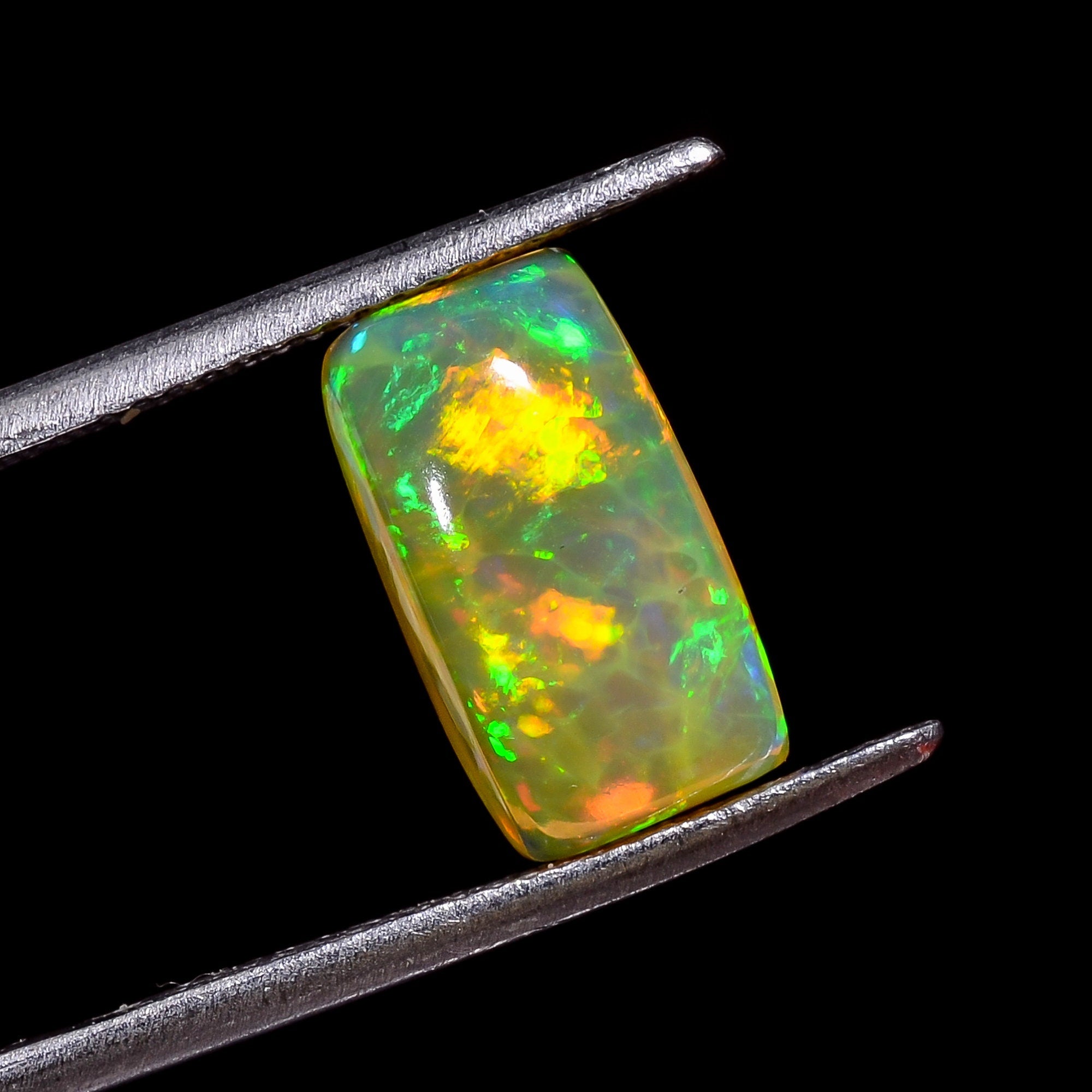 ethiopian opal natural radiant shape cabochon loose gemstone