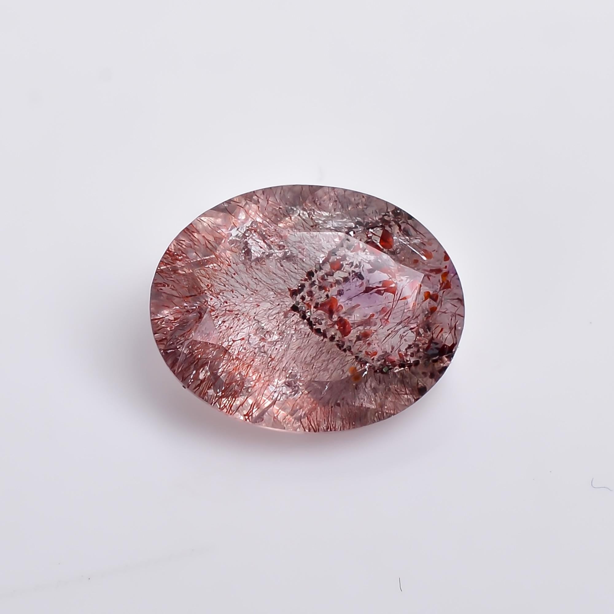 elestial quartz oval shape natural cut stone loose gemstone