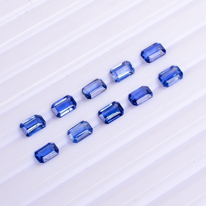 blue kyanite radiant shape cut stone loose gemstone 10 pcs