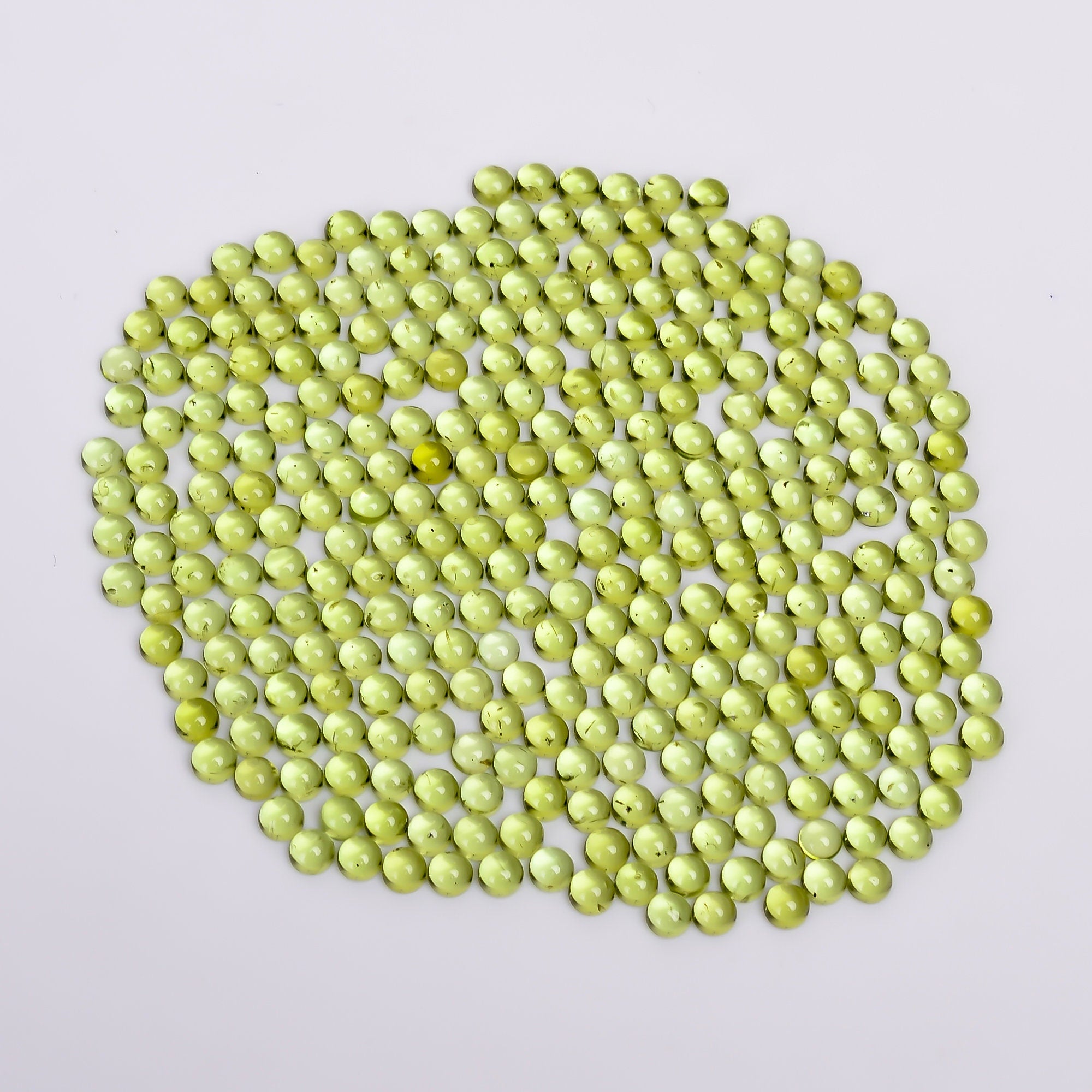 natural peridot round shape cabochon loose gemstone lot 245 ct 4x4x3 mm y 7515