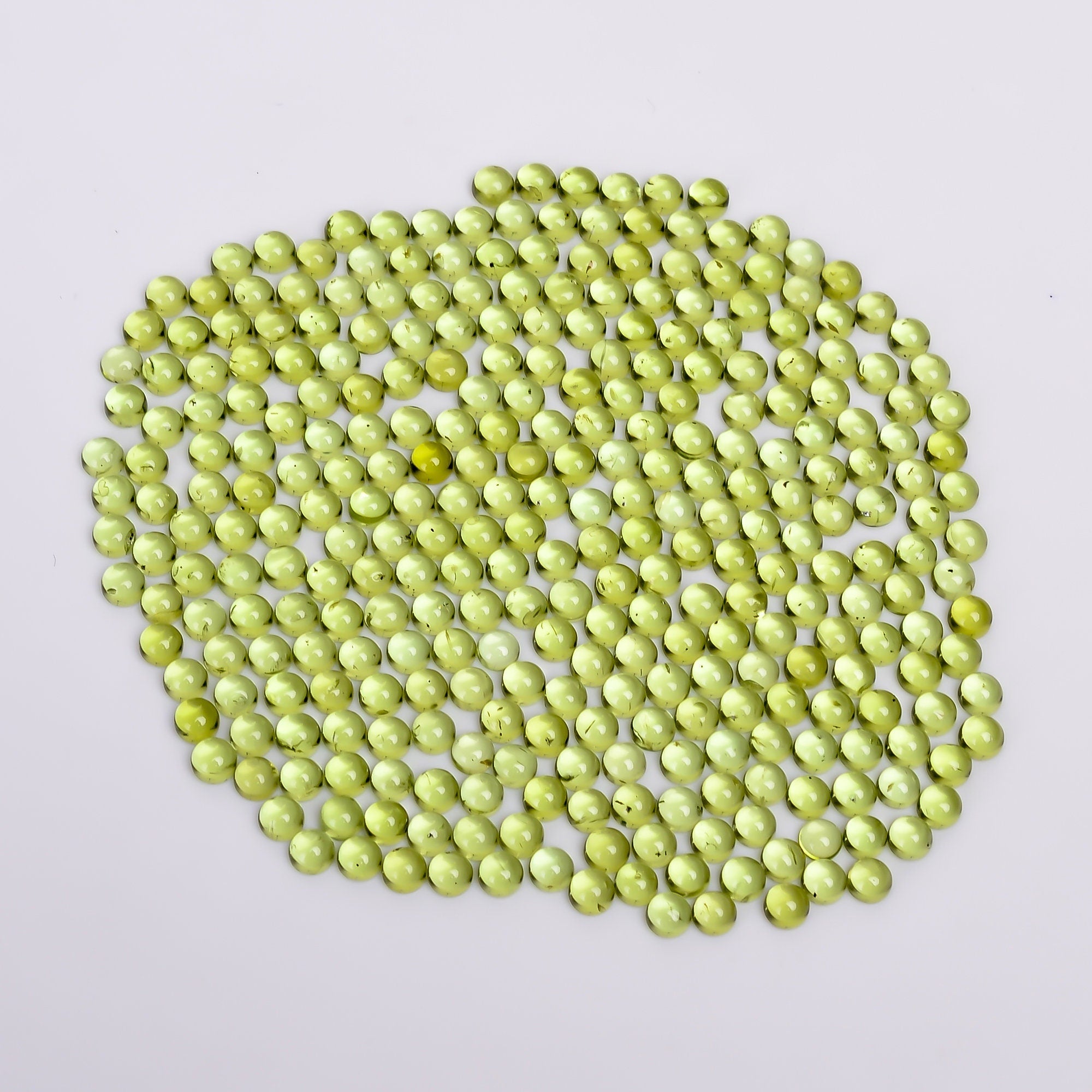 natural peridot round shape cabochon loose gemstone lot 245 ct 4x4x3 mm y 7515