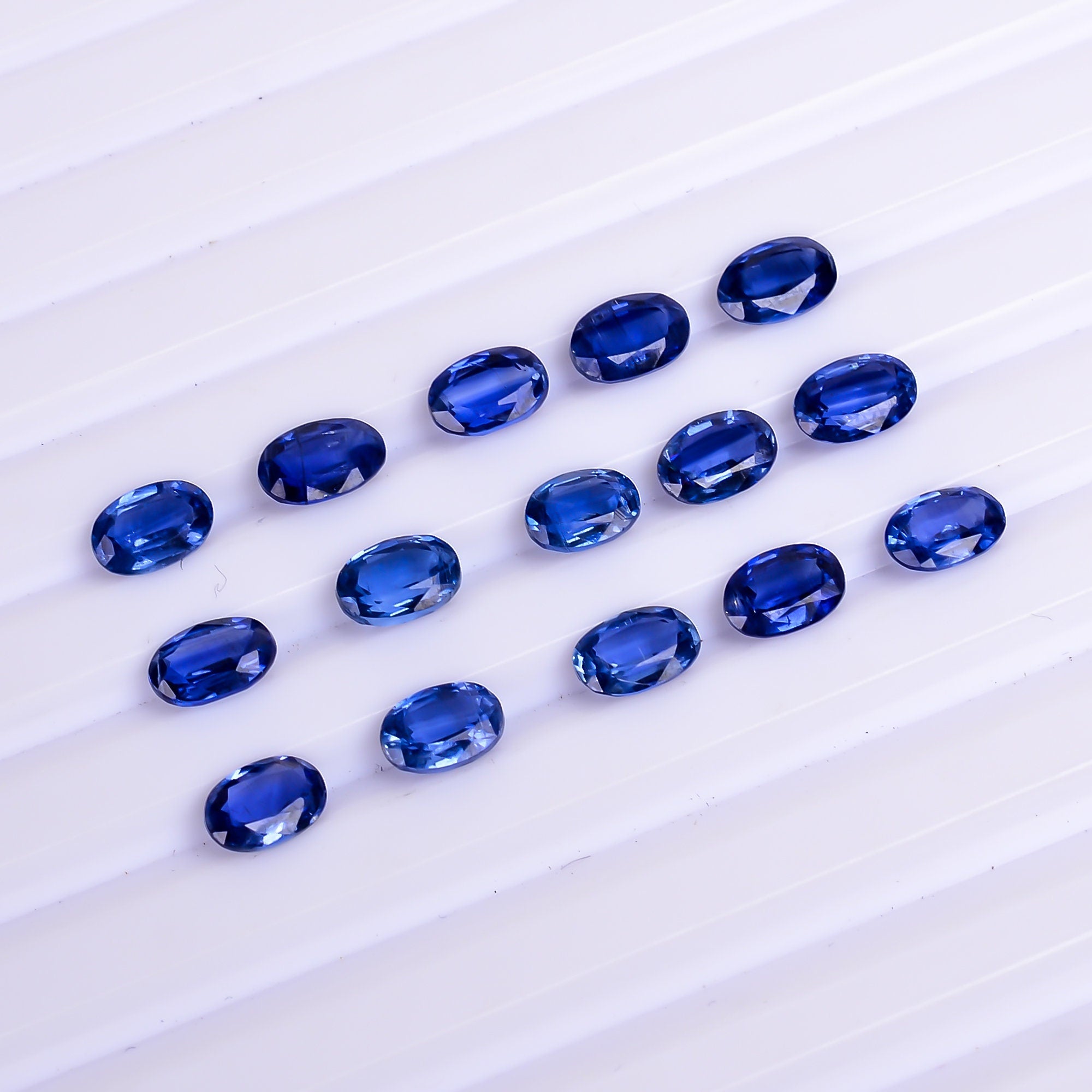blue kyanite oval shape cut stone loose gemstone 15 pcs