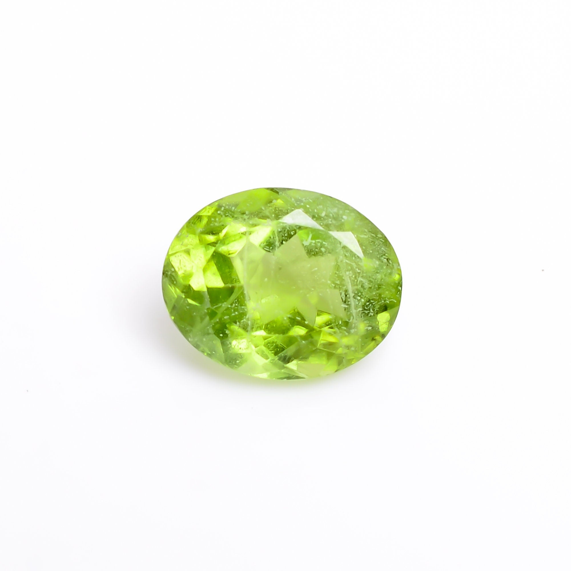 peridot natural oval shape cut stone loose gemstone