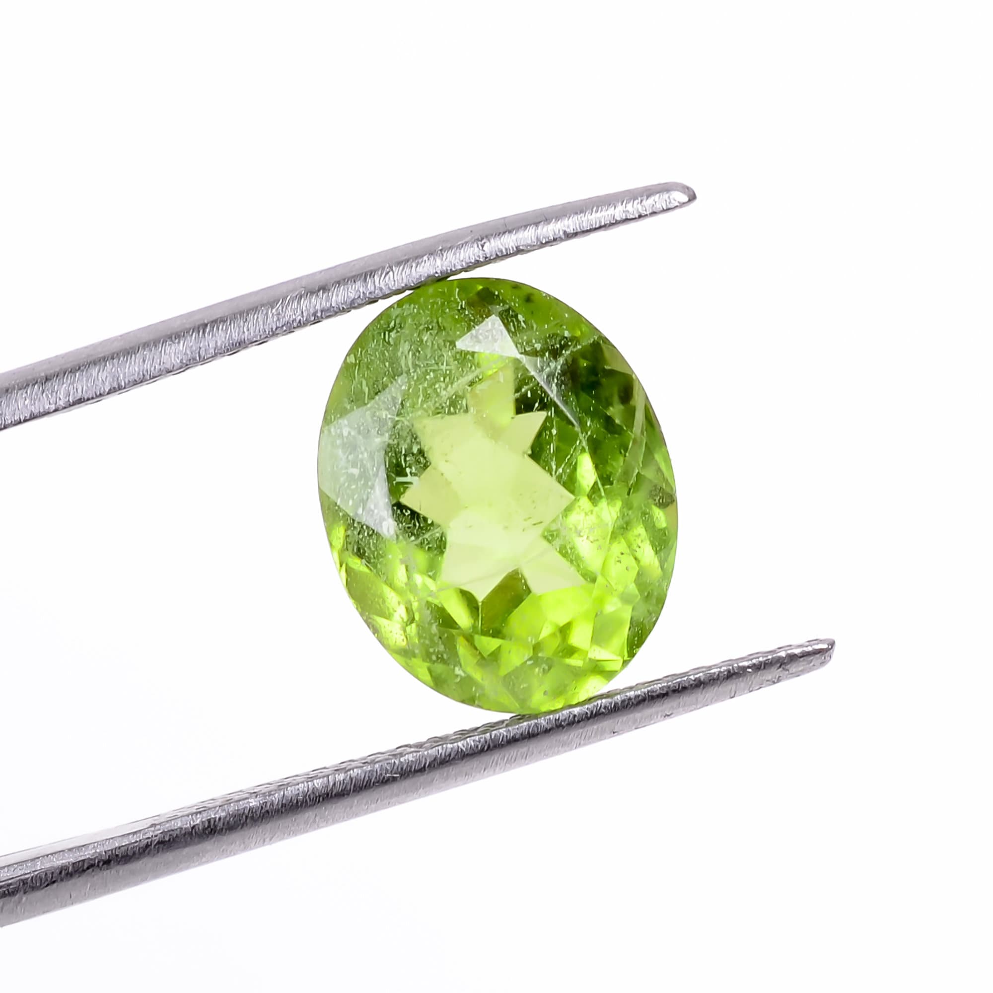 peridot natural oval shape cut stone loose gemstone