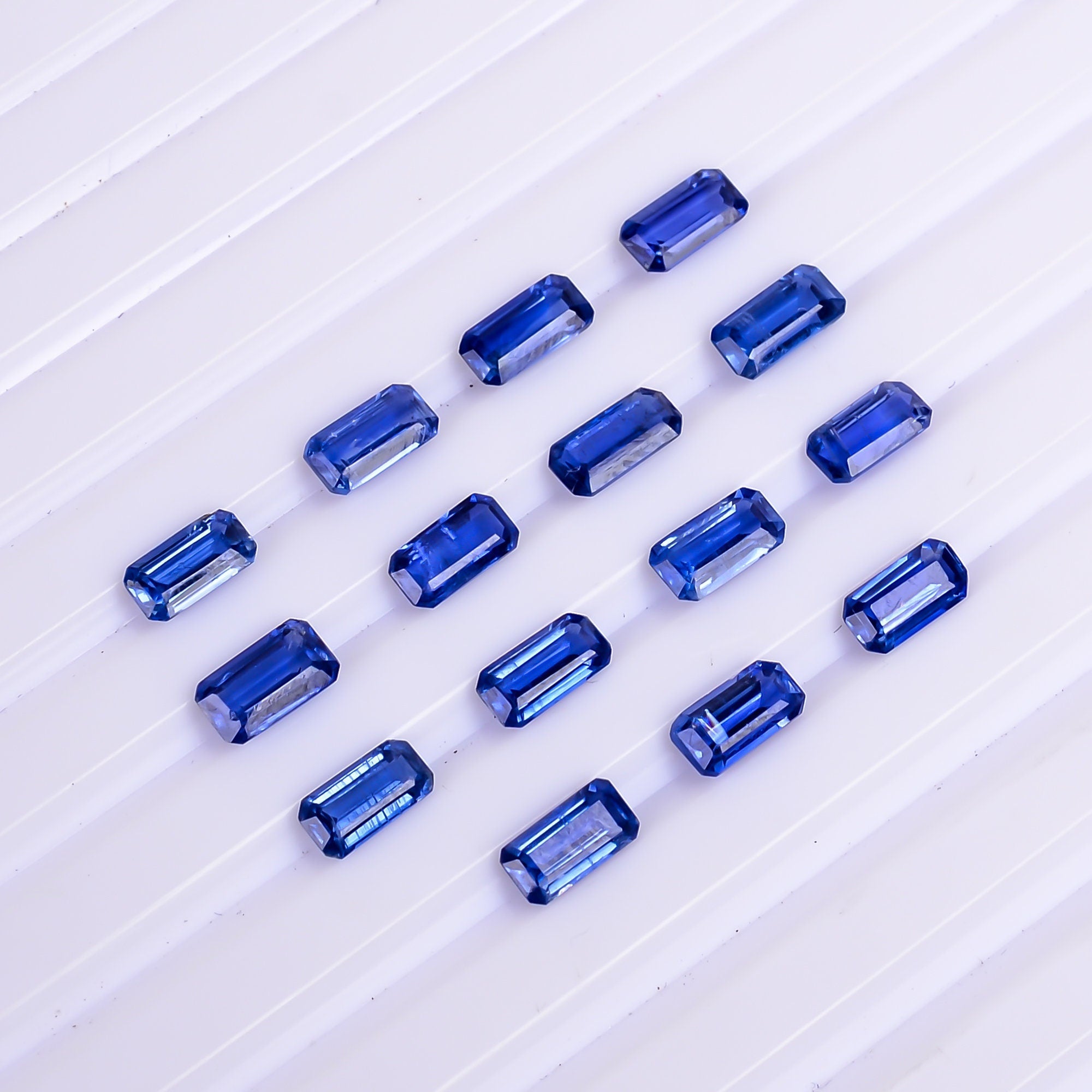 blue kyanite radiant shape cut stone loose gemstone 15 pcs