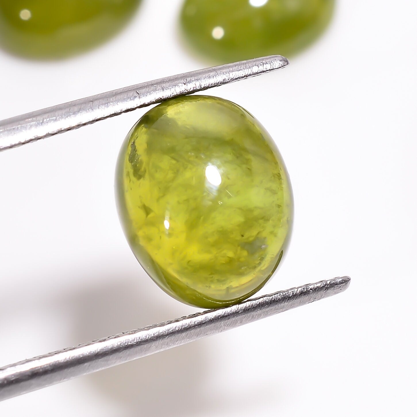 vesuvianite idocrase oval shape cabochon loose gemstone 5 pcs lot