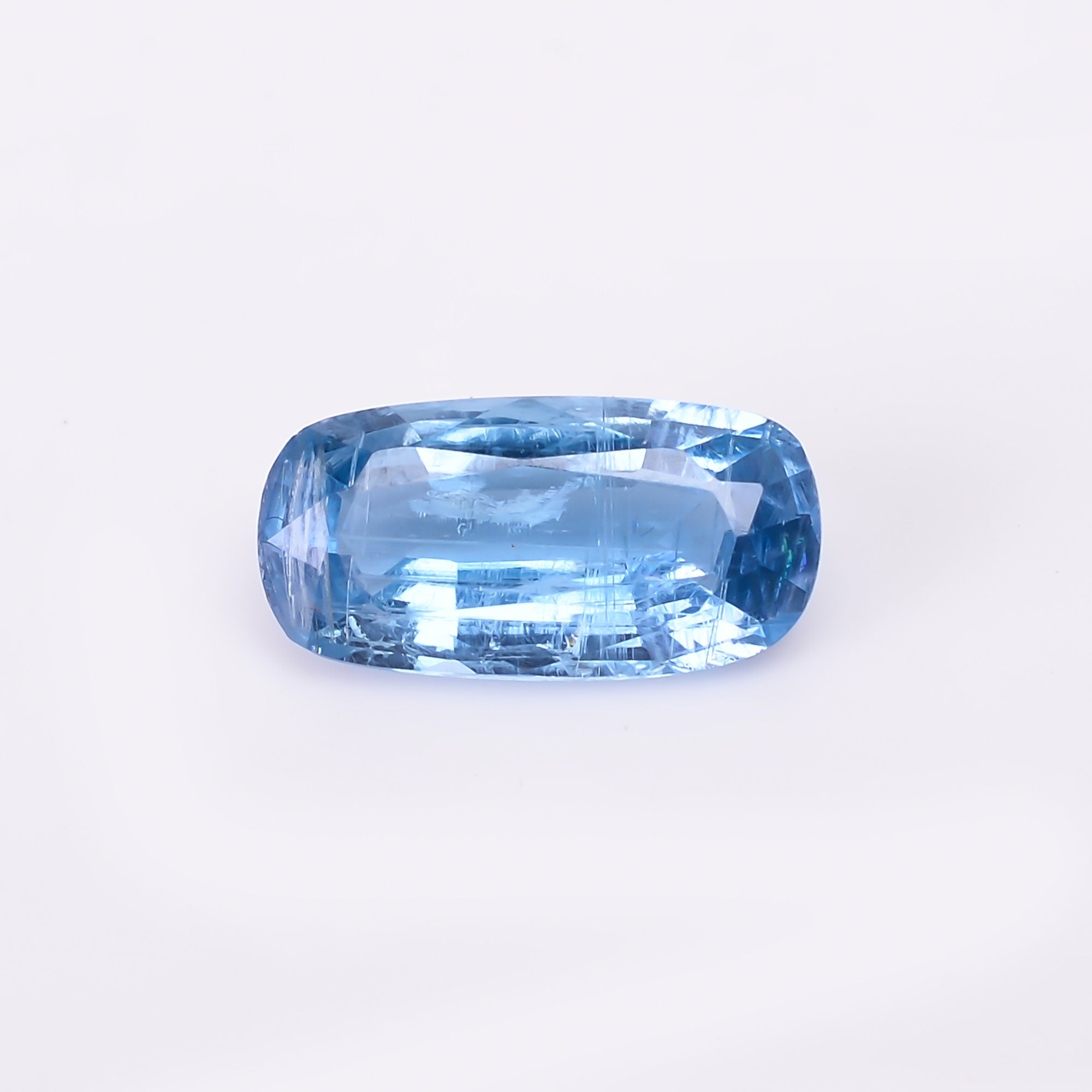 natural blue kyanite radiant shape cut stone loose gemstone