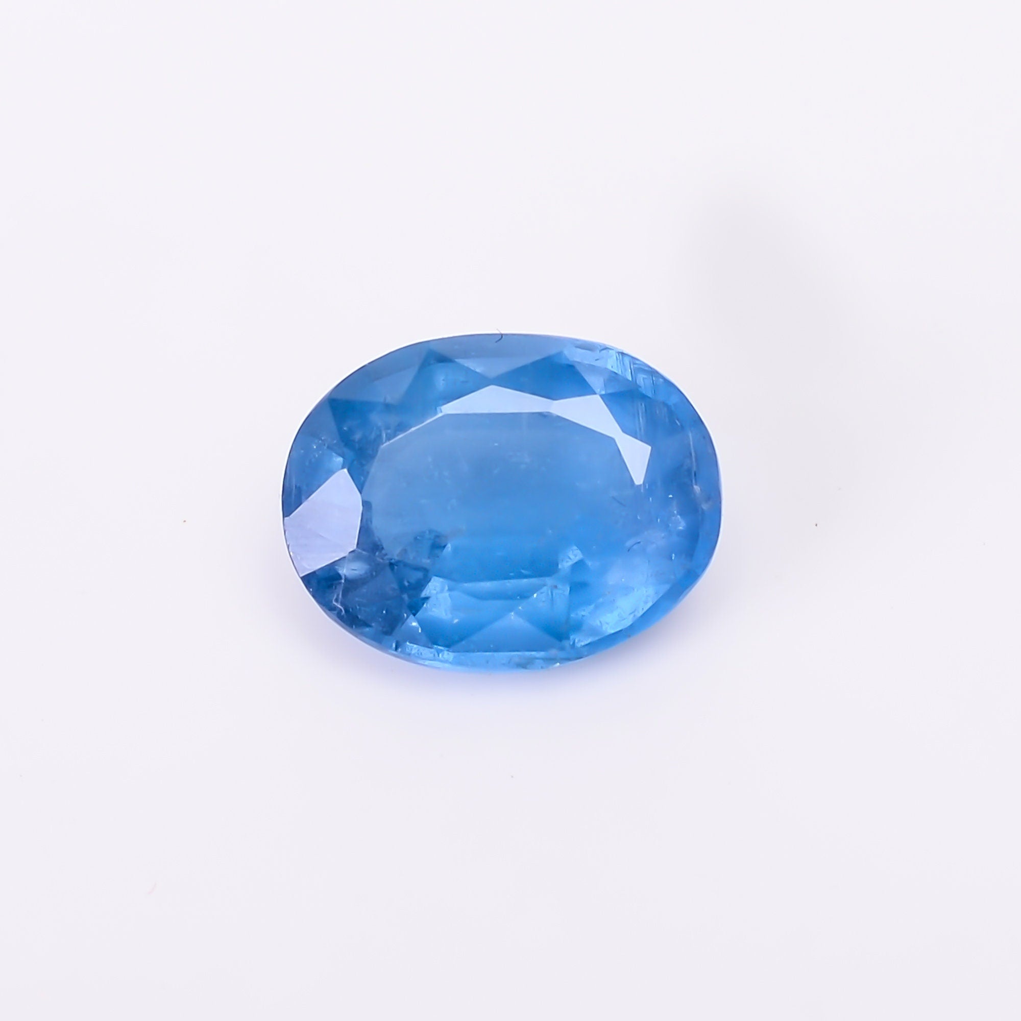 natural blue kyanite oval shape cut stone loose gemstone