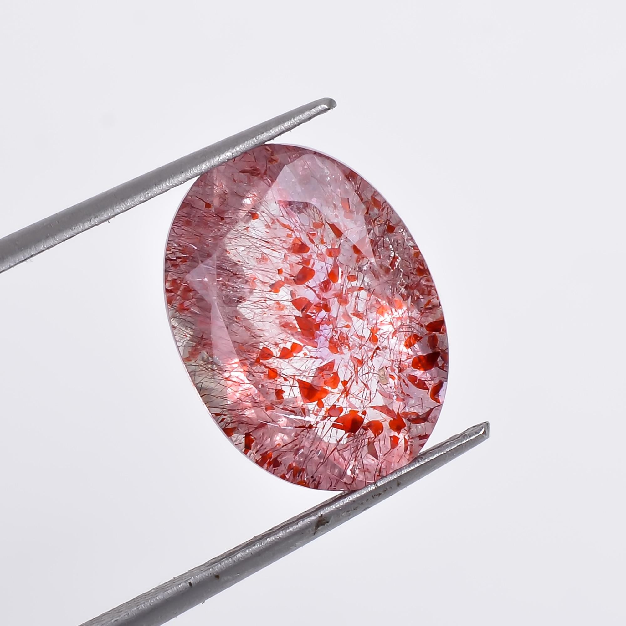 elestial quartz oval shape natural cut stone loose gemstone