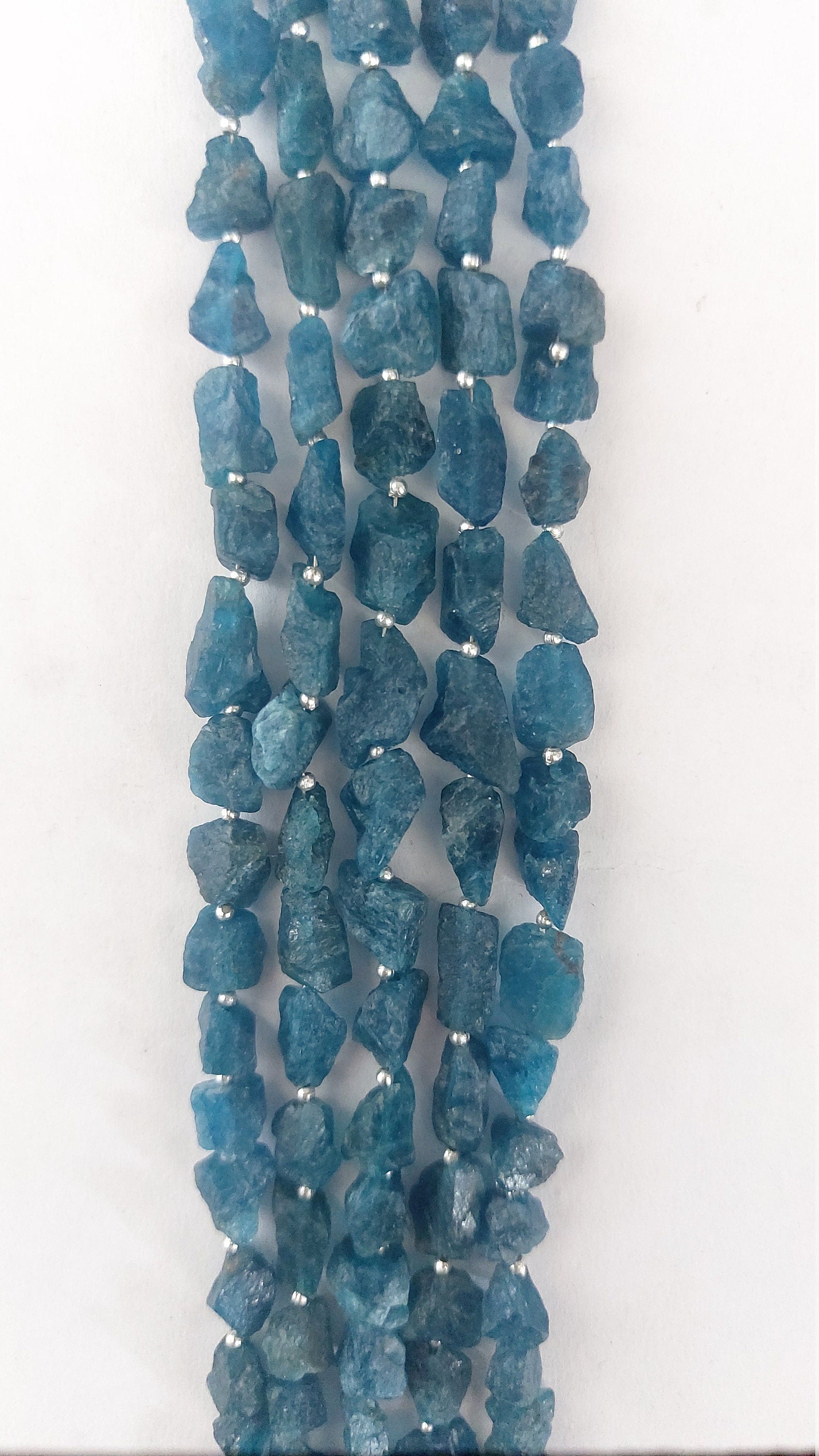 dark blue apatite rough stone beads dark blue apatite rough stone 8inch necklace dark blue apatite