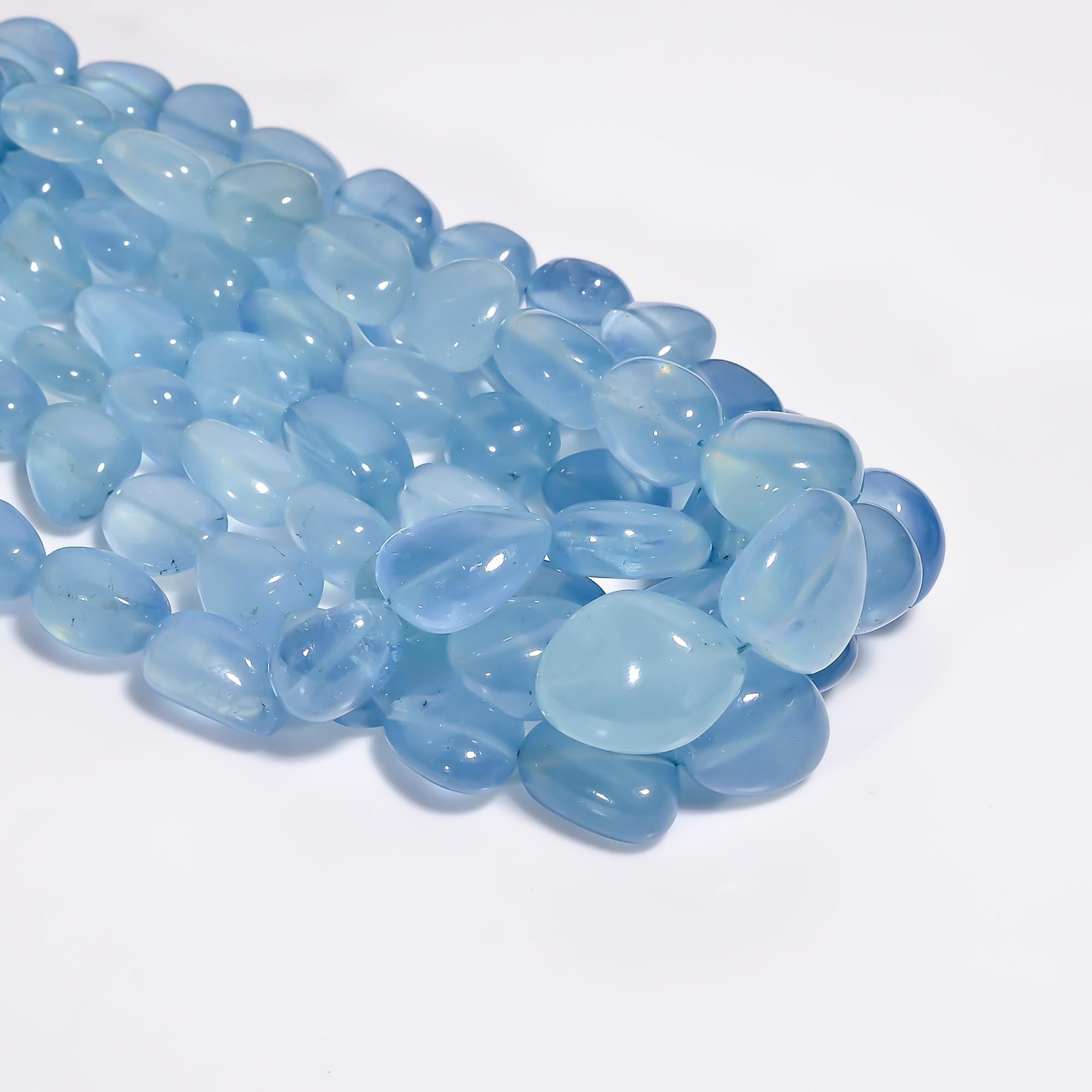 aquamarine stabalised natural gemstone tumbled shape smooth 