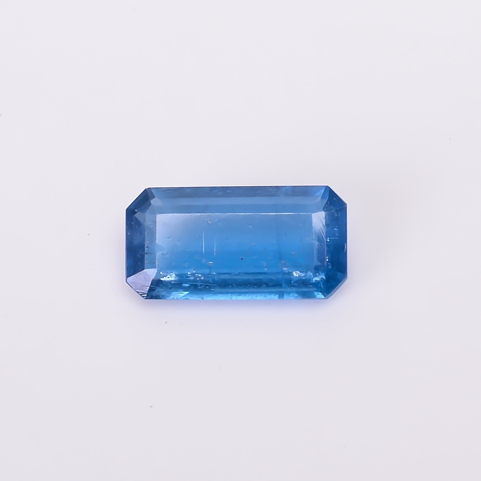 natural blue kyanite radiant shape cut stone loose gemstone