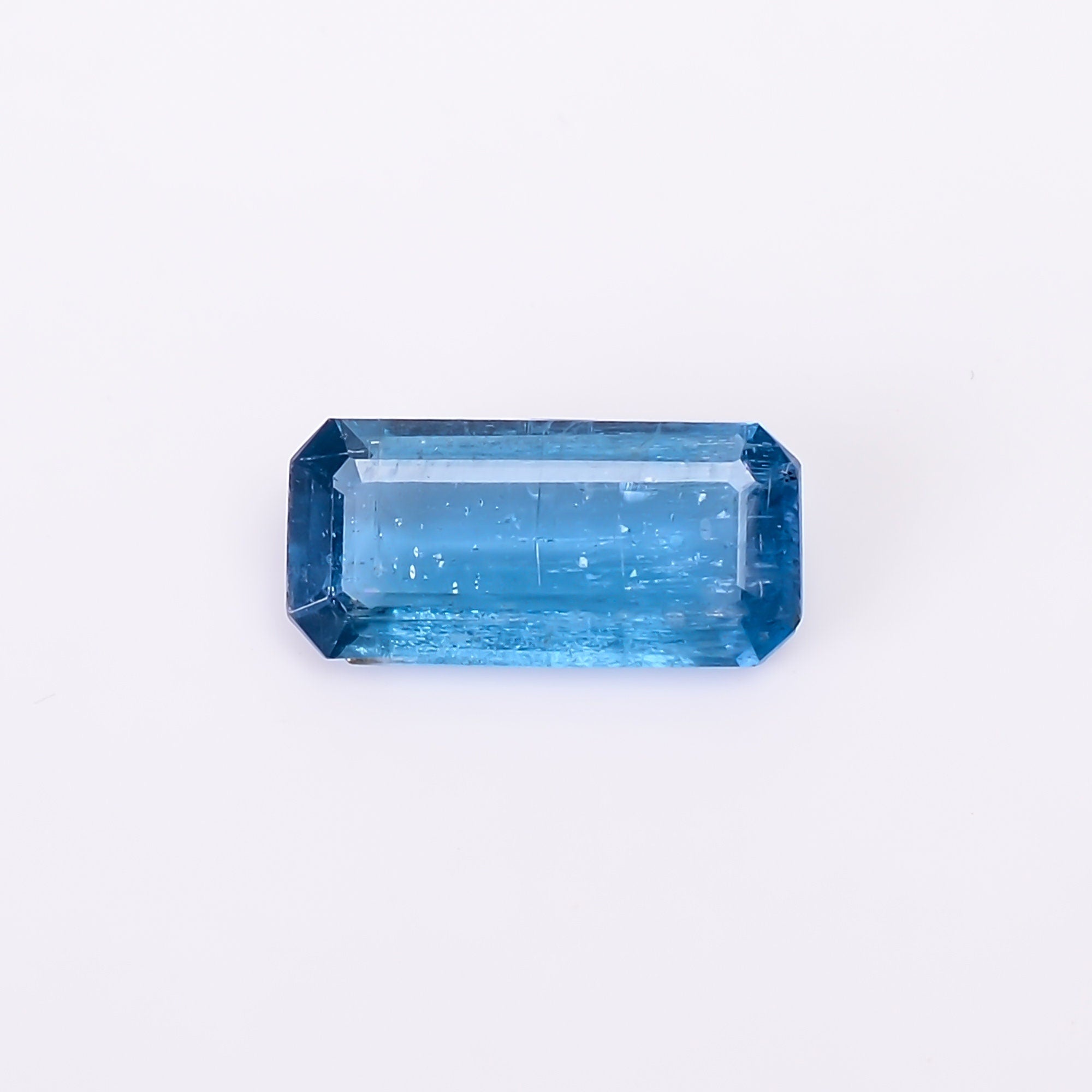 blue kyanite radiant shape cut stone loose gemstone