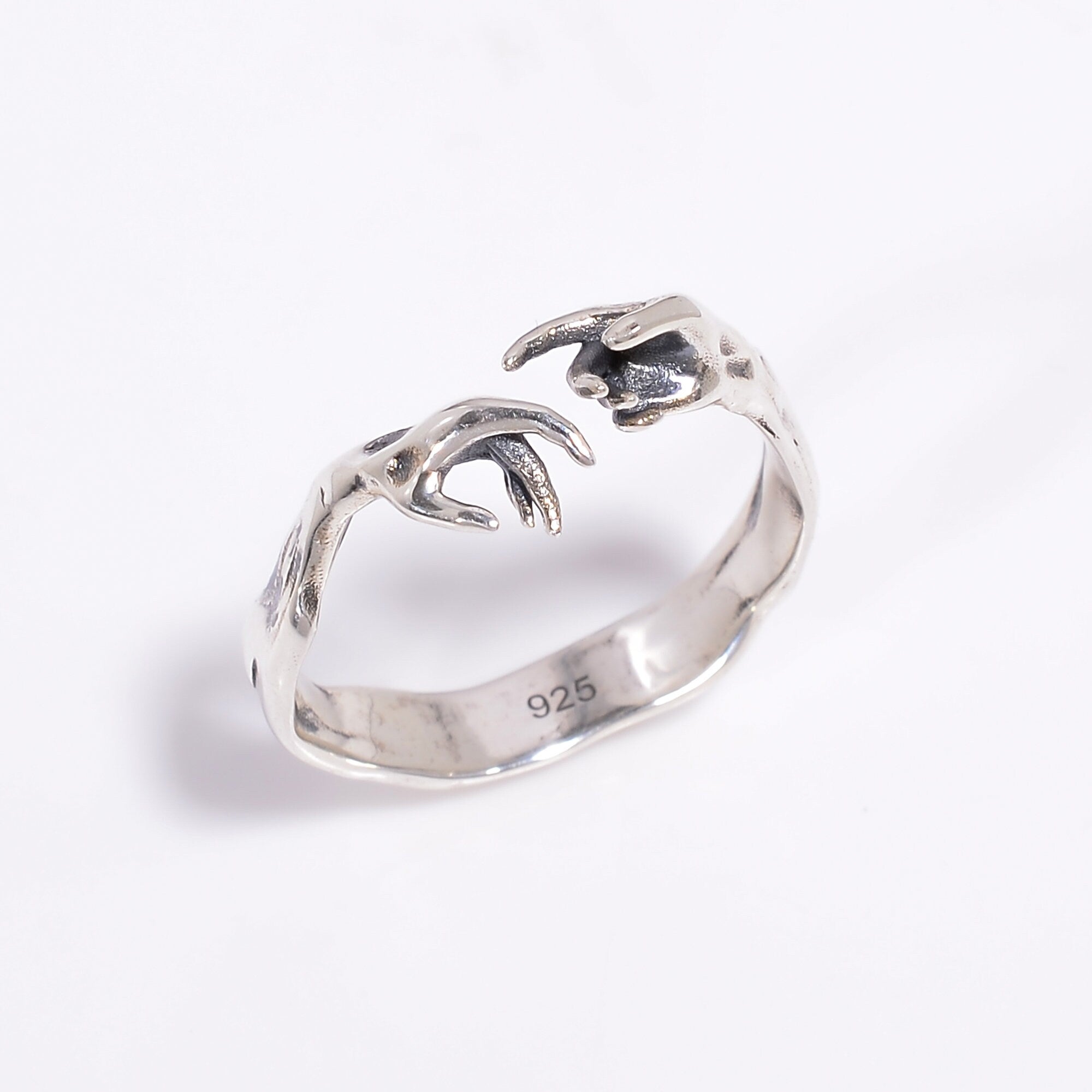 hand of god giving life to adam 925 sterling silver ring y 7783 7785