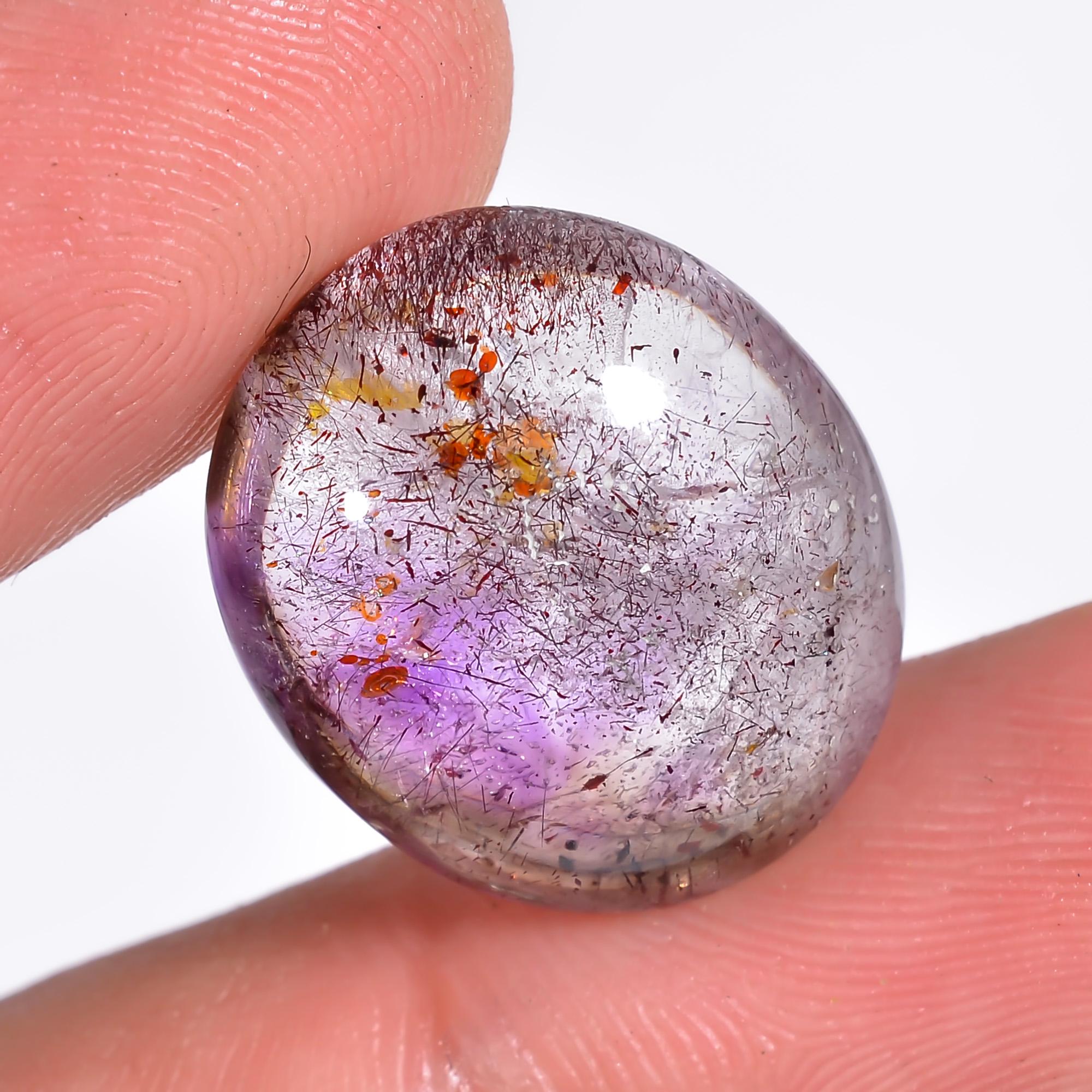 elestial quartz natural oval shape cabochon loose gemstone