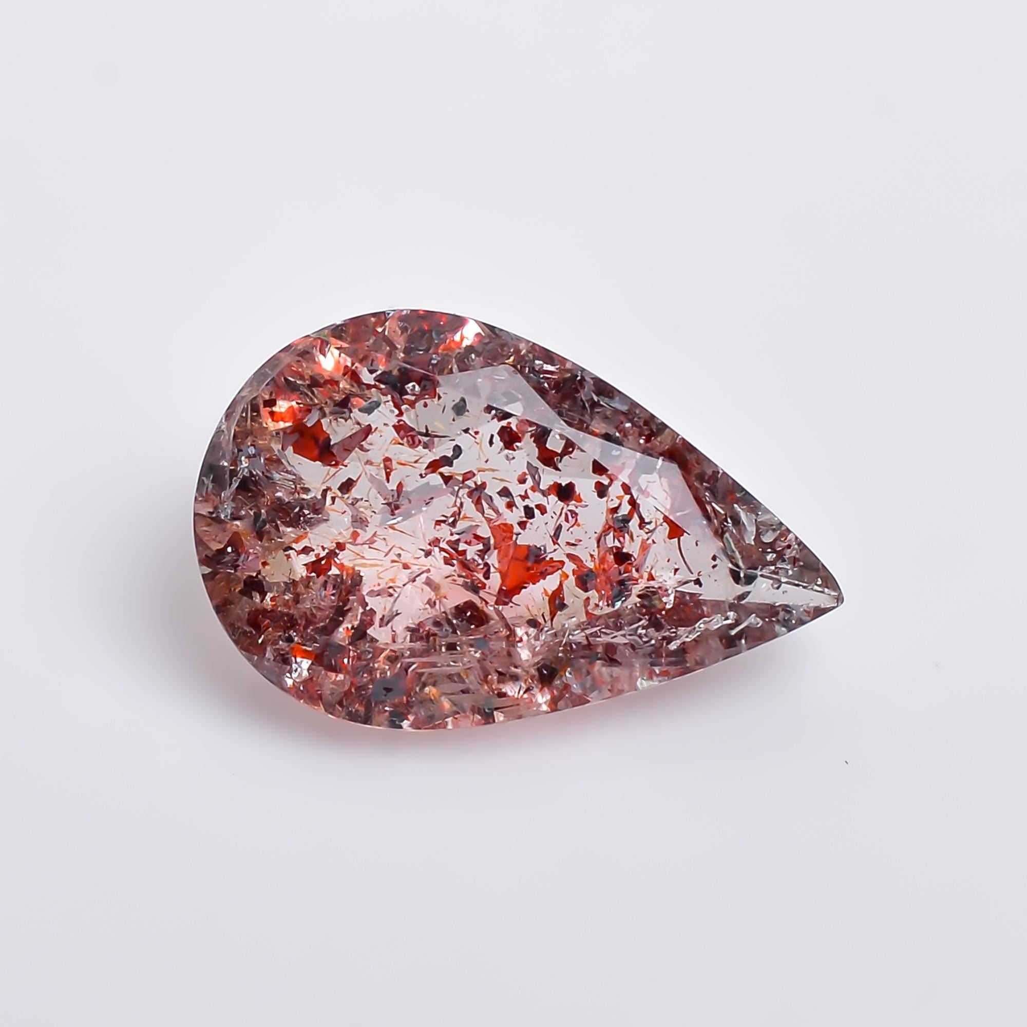 elestial quartz pear shape natural cut stone loose gemstone