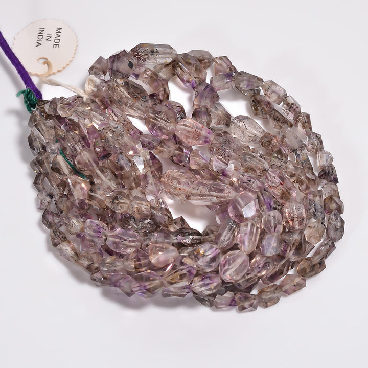 elestial amethyst natural gemstone tumbled shape faceted 