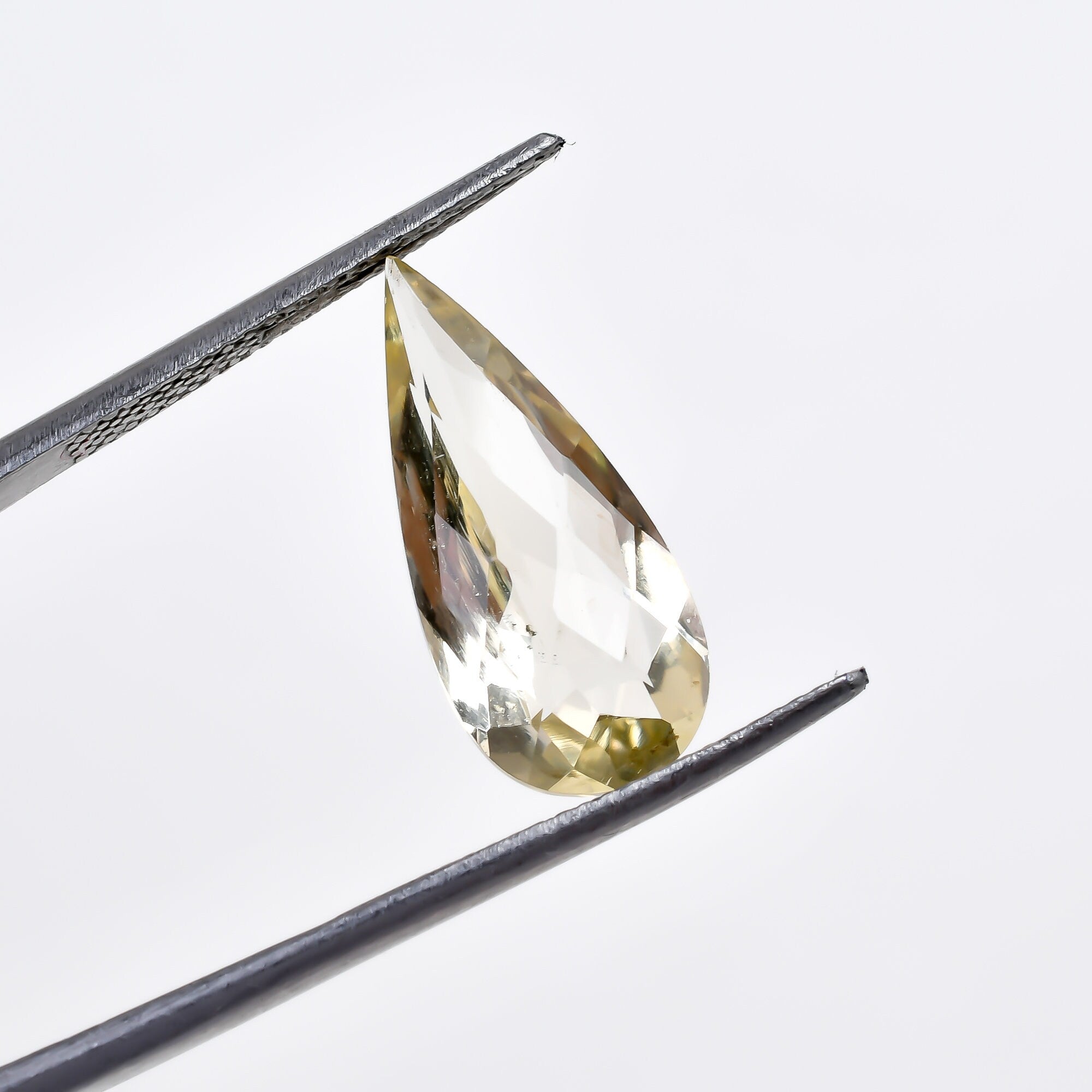 natural scapolite pear shape faceted loose gemstone