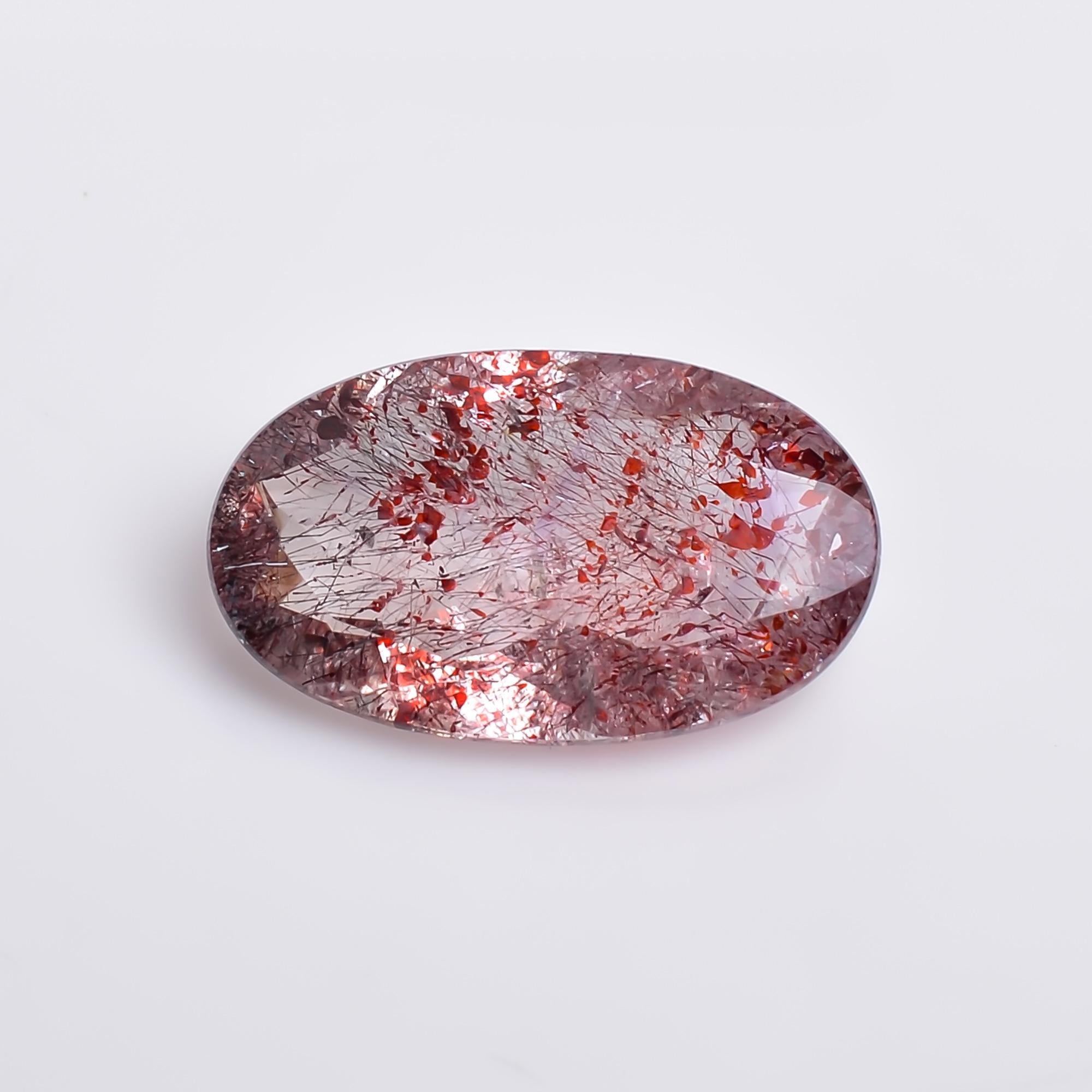 elestial quartz oval shape natural cut stone loose gemstone