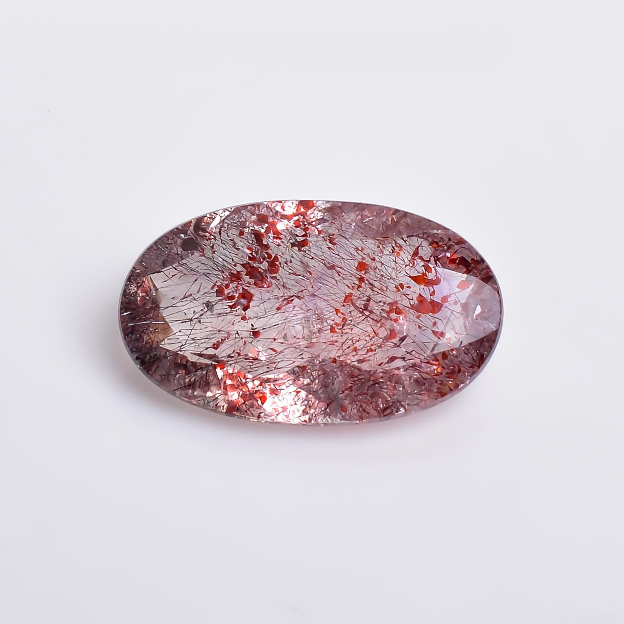 elestial quartz oval shape natural cut stone loose gemstone