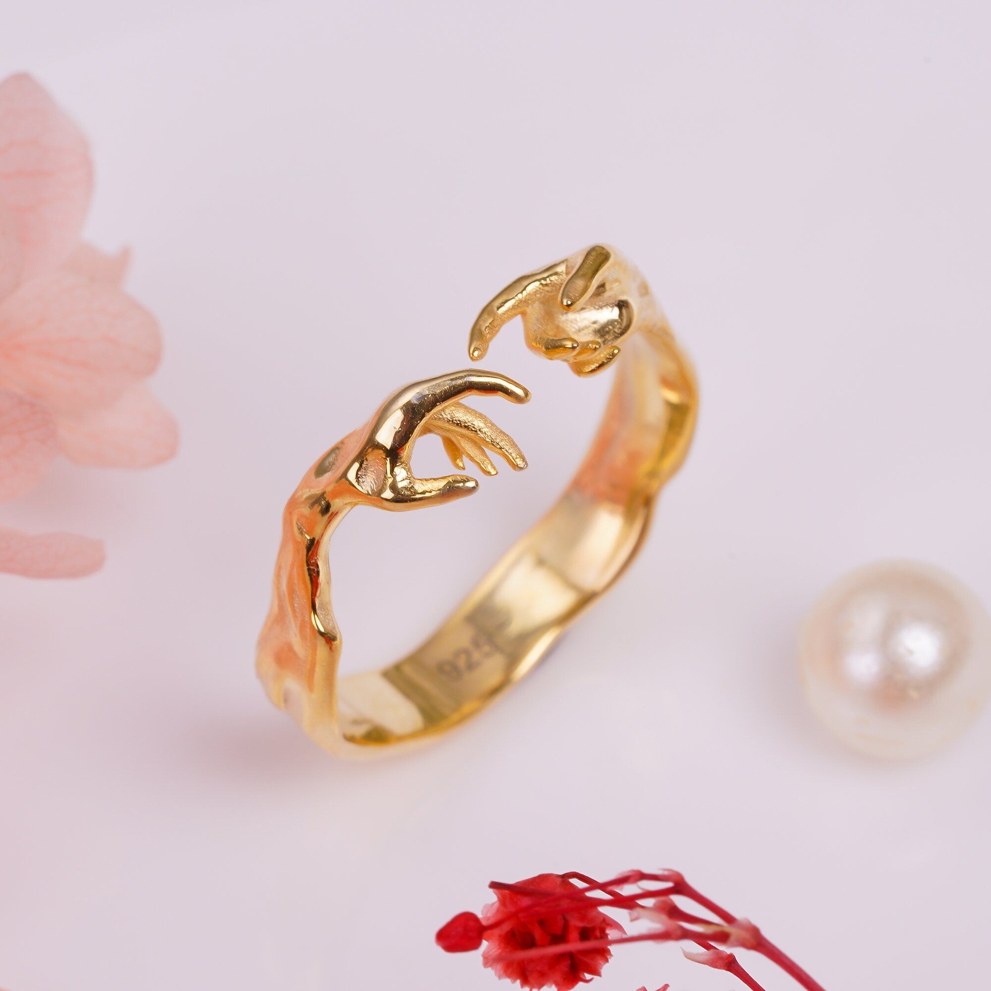 hand of god giving life to adam 925 sterling silver ring y 7783 7785