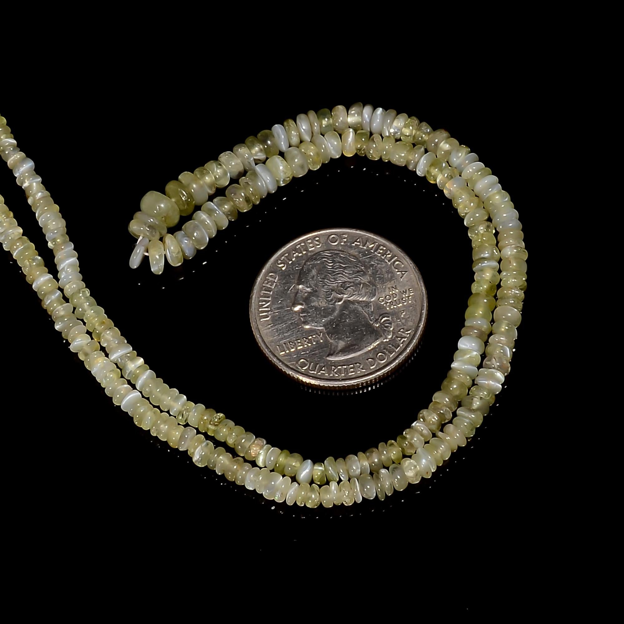 chrysoberyl cats eye natural gemstone rondelle shape smooth