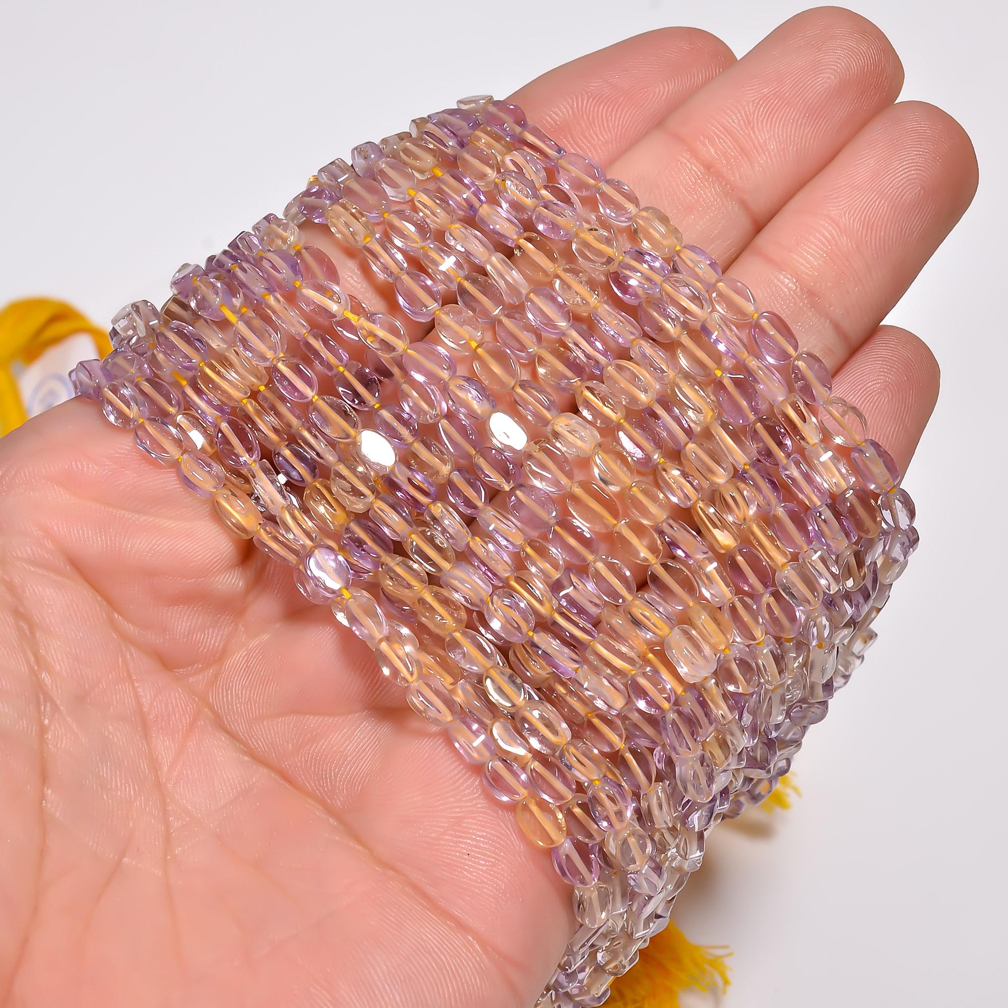 ametrine natural gemstone oval shape smooth