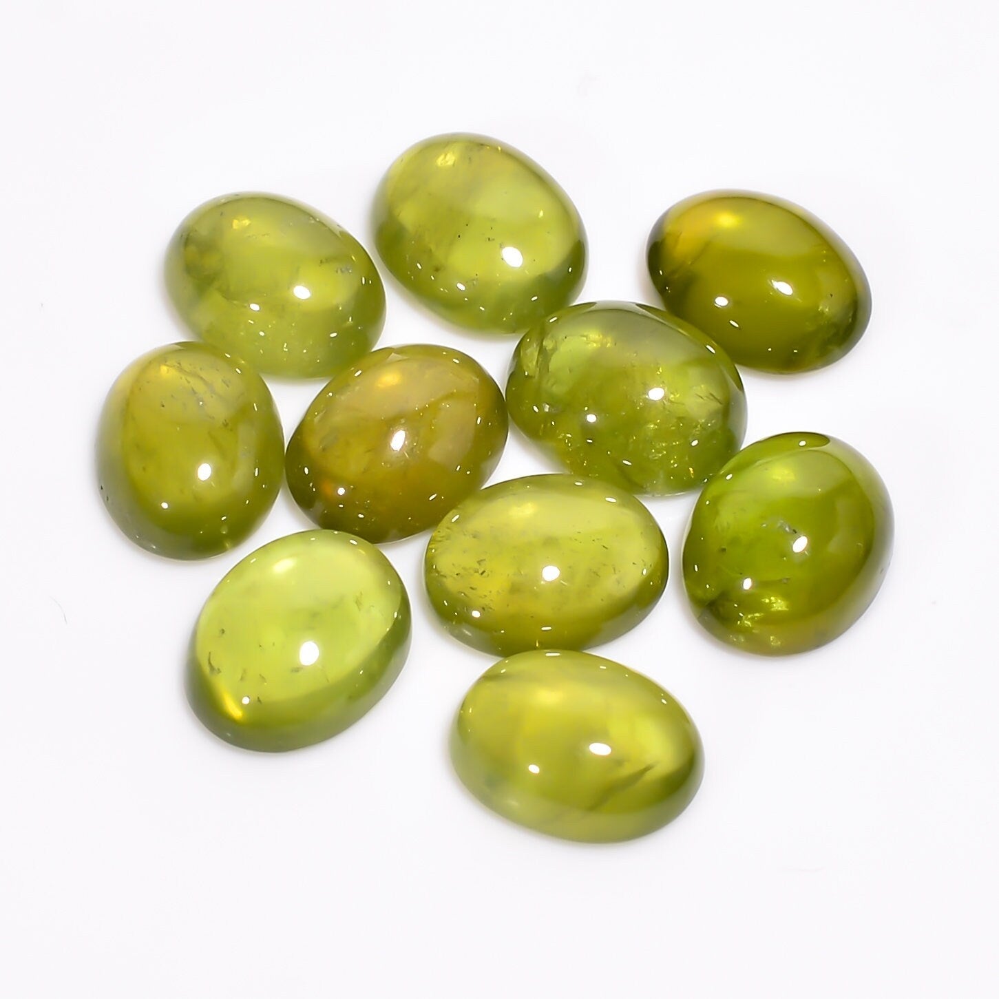 vesuvianite idocrase oval shape cabochon loose gemstone 10 pcs lot