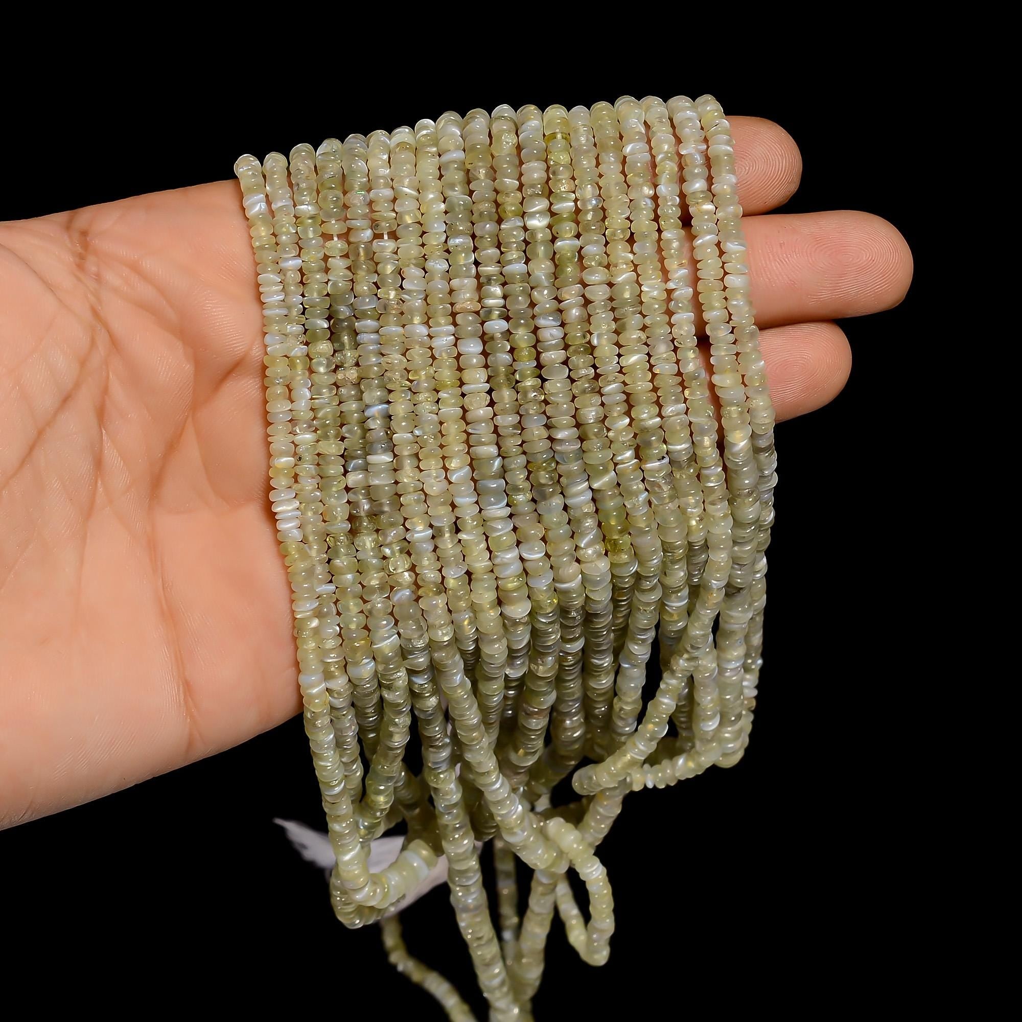 chrysoberyl cats eye natural gemstone rondelle shape smooth