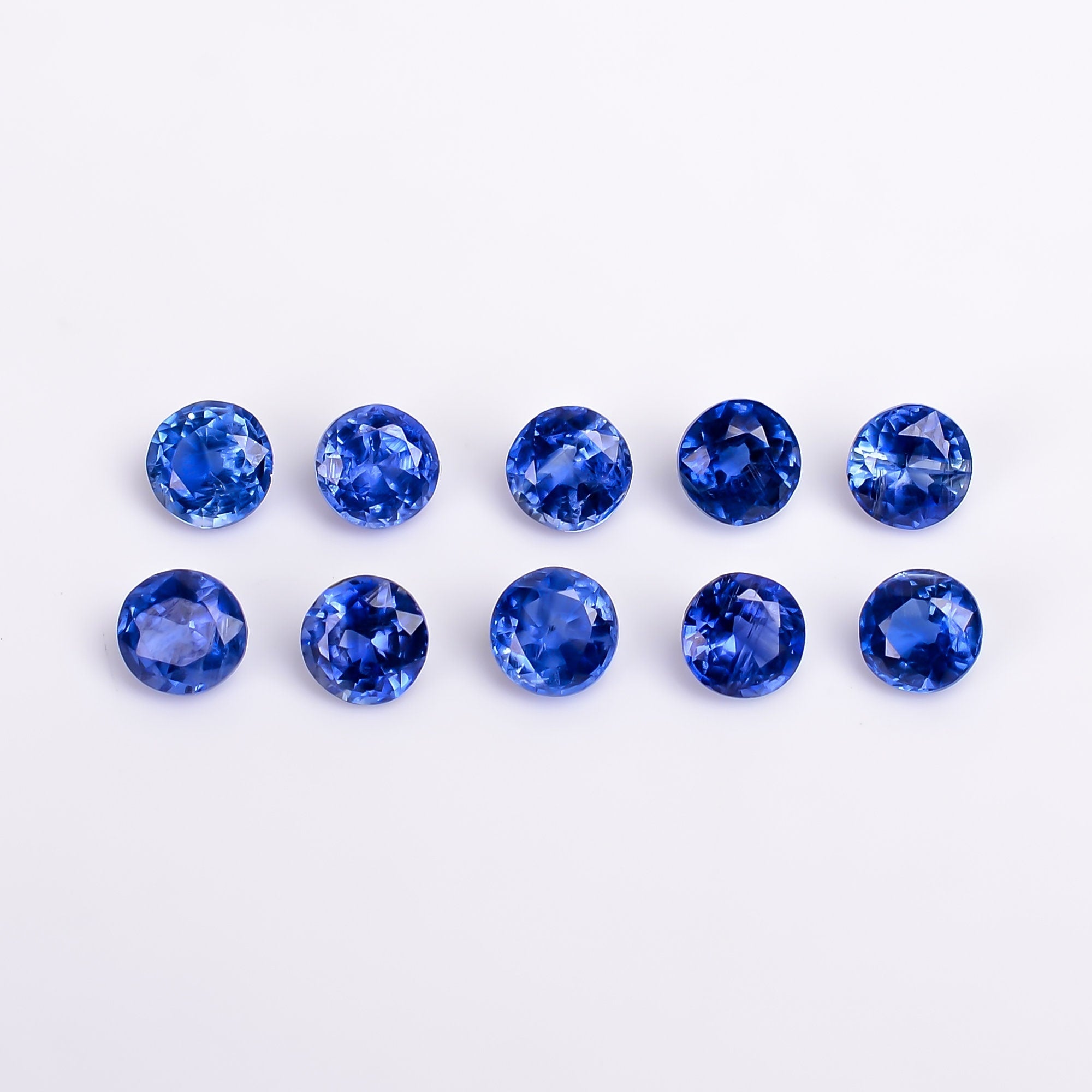 blue kyanite round shape cut stone loose gemstone 10 pcs