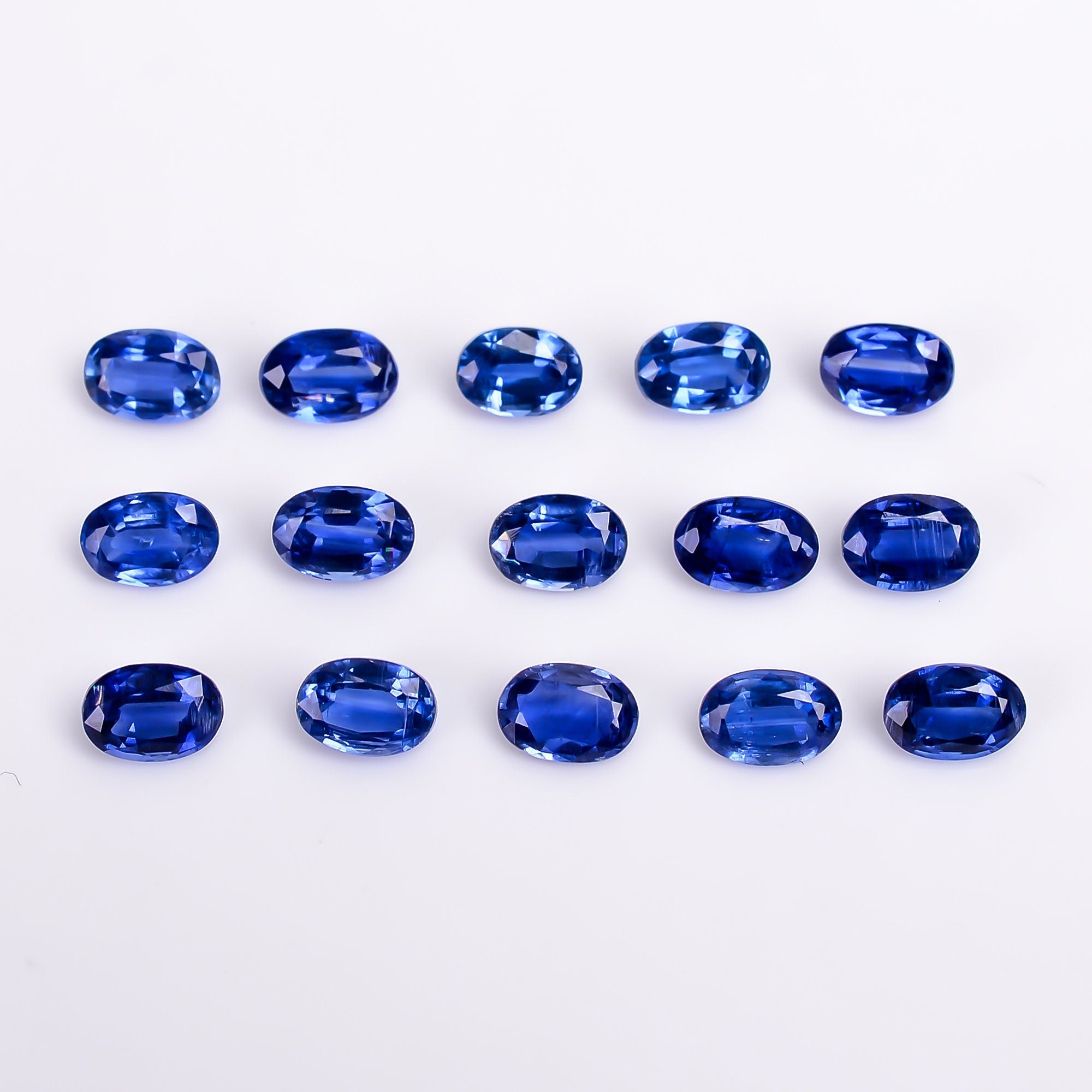 blue kyanite oval shape cut stone loose gemstone 15 pcs