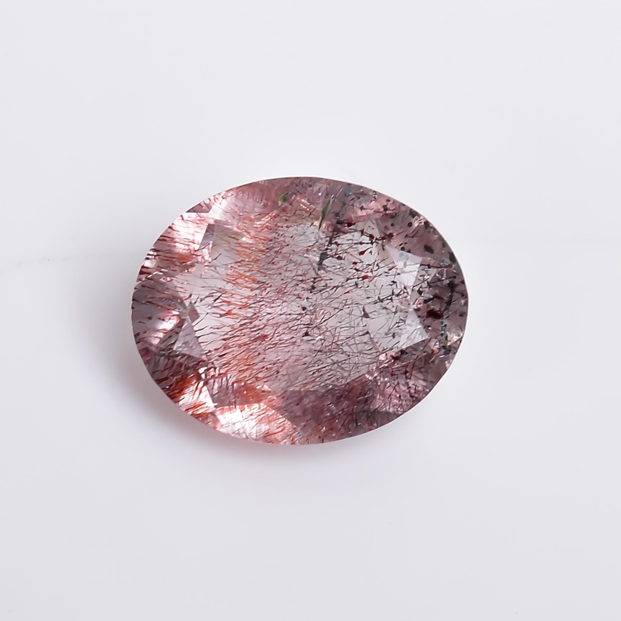 elestial quartz oval shape natural cut stone loose gemstone