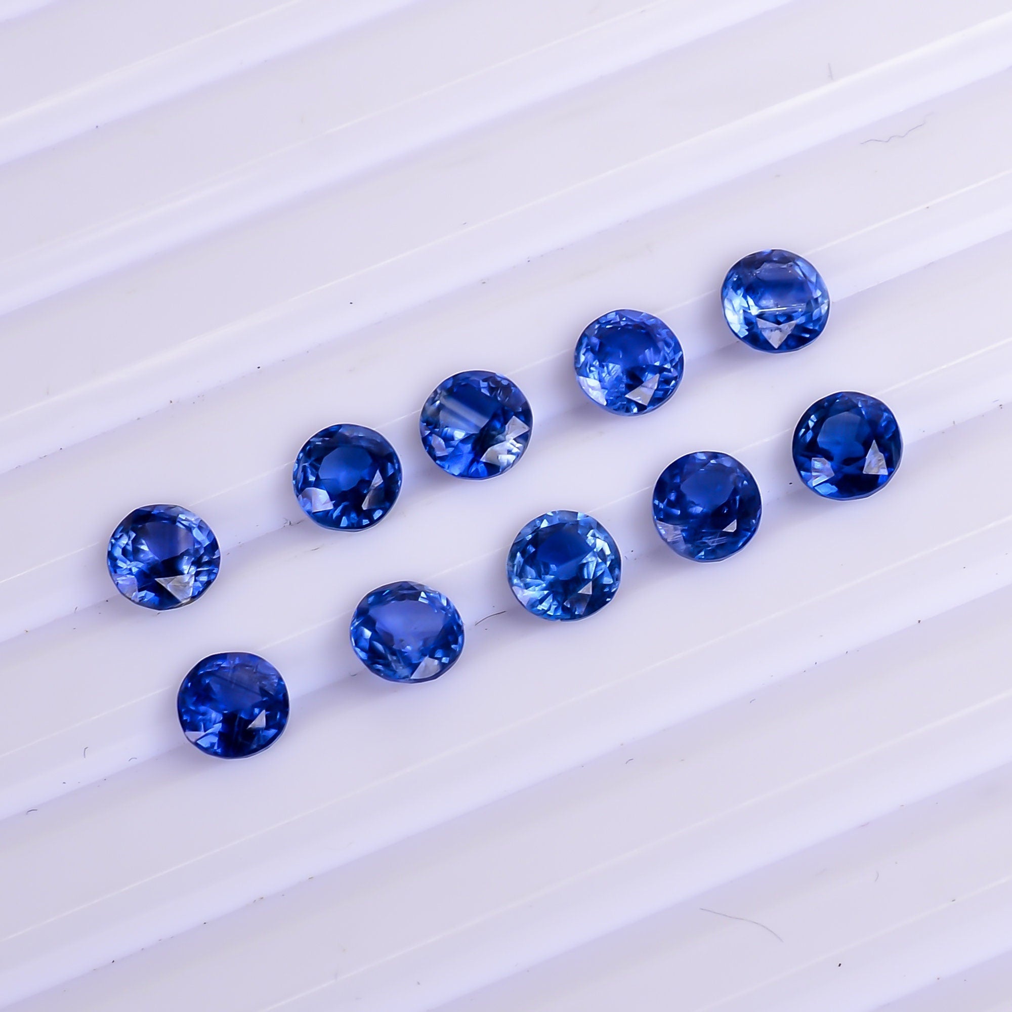 blue kyanite round shape cut stone loose gemstone 10 pcs
