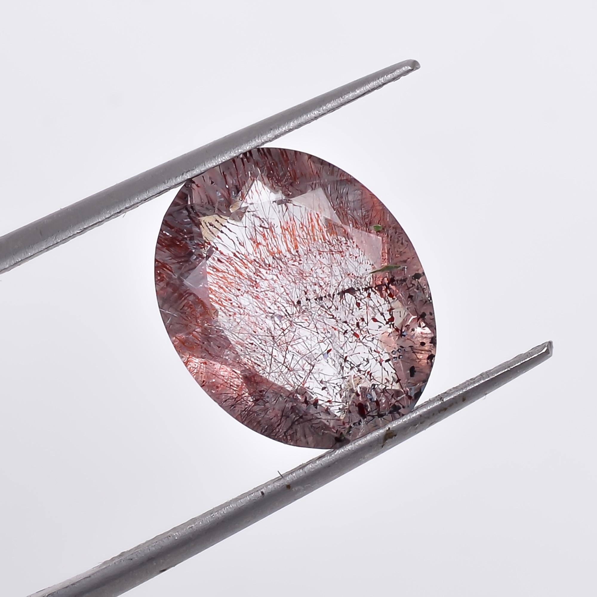 elestial quartz oval shape natural cut stone loose gemstone