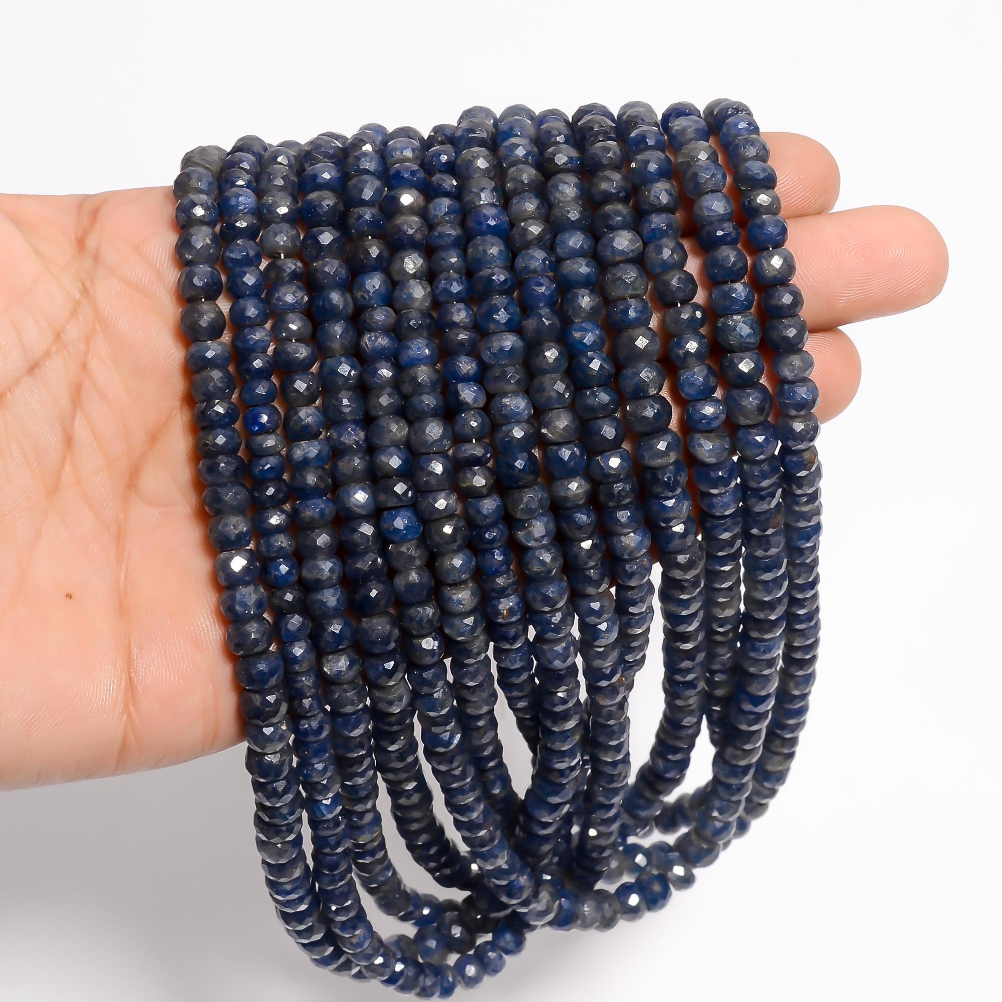 sapphire natural gemstone rondelle shape faceted 