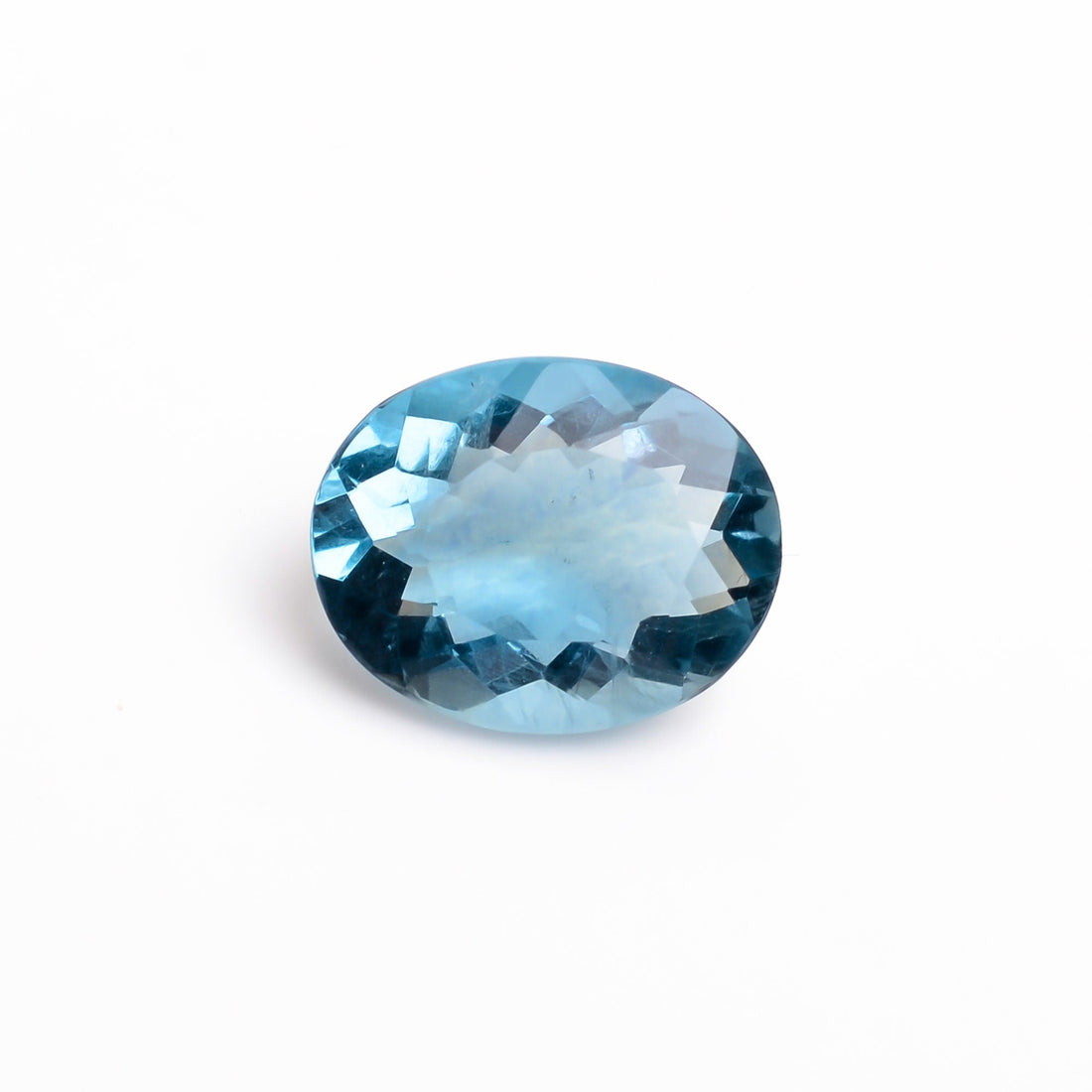 blue fluorite oval shape cut stone loose gemstone