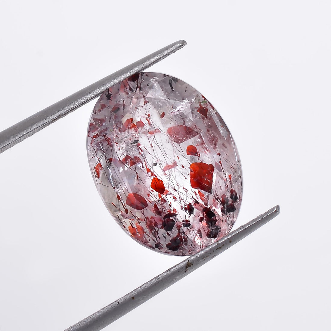 elestial quartz oval shape natural cut stone loose gemstone