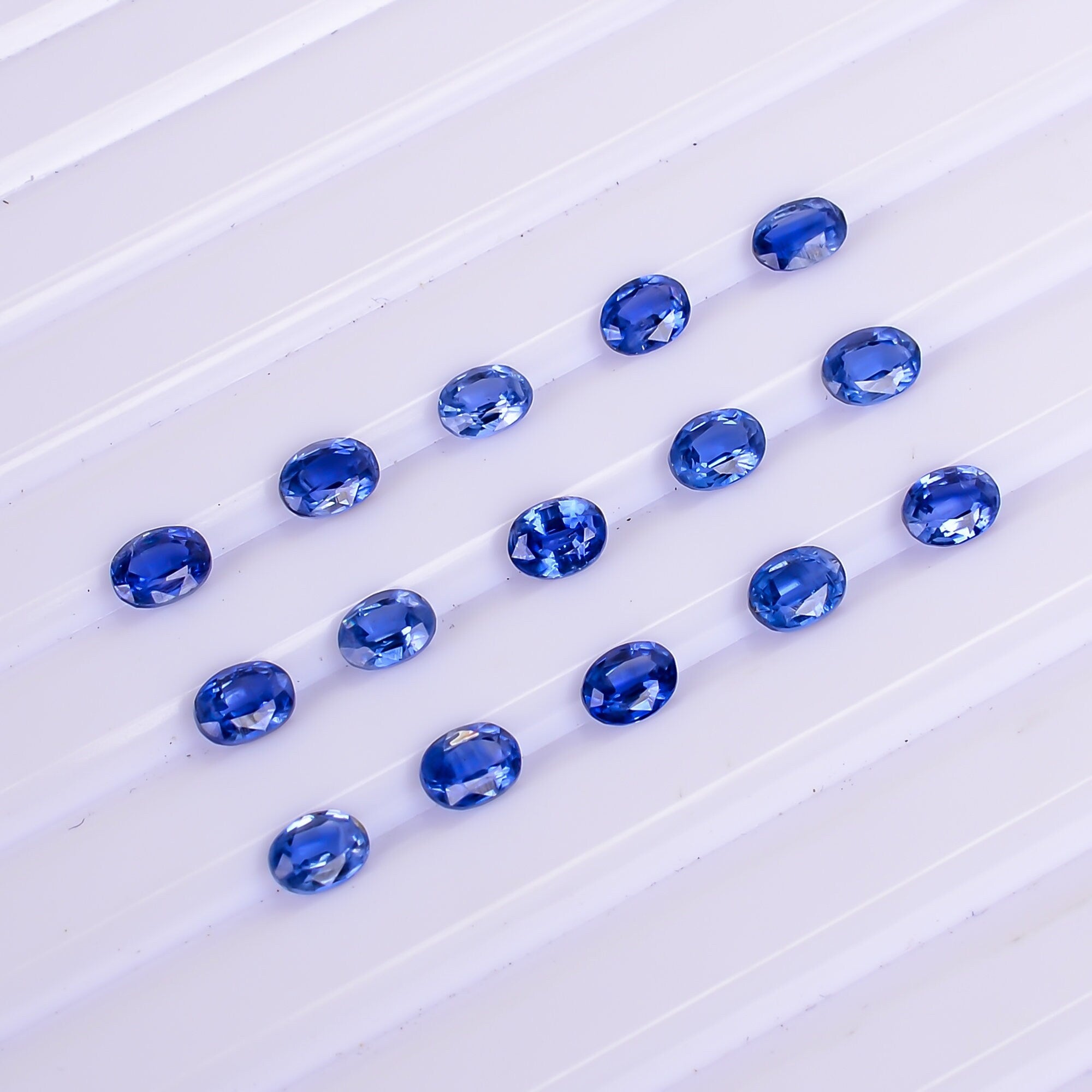 blue kyanite oval shape cut stone loose gemstone 15 pcs
