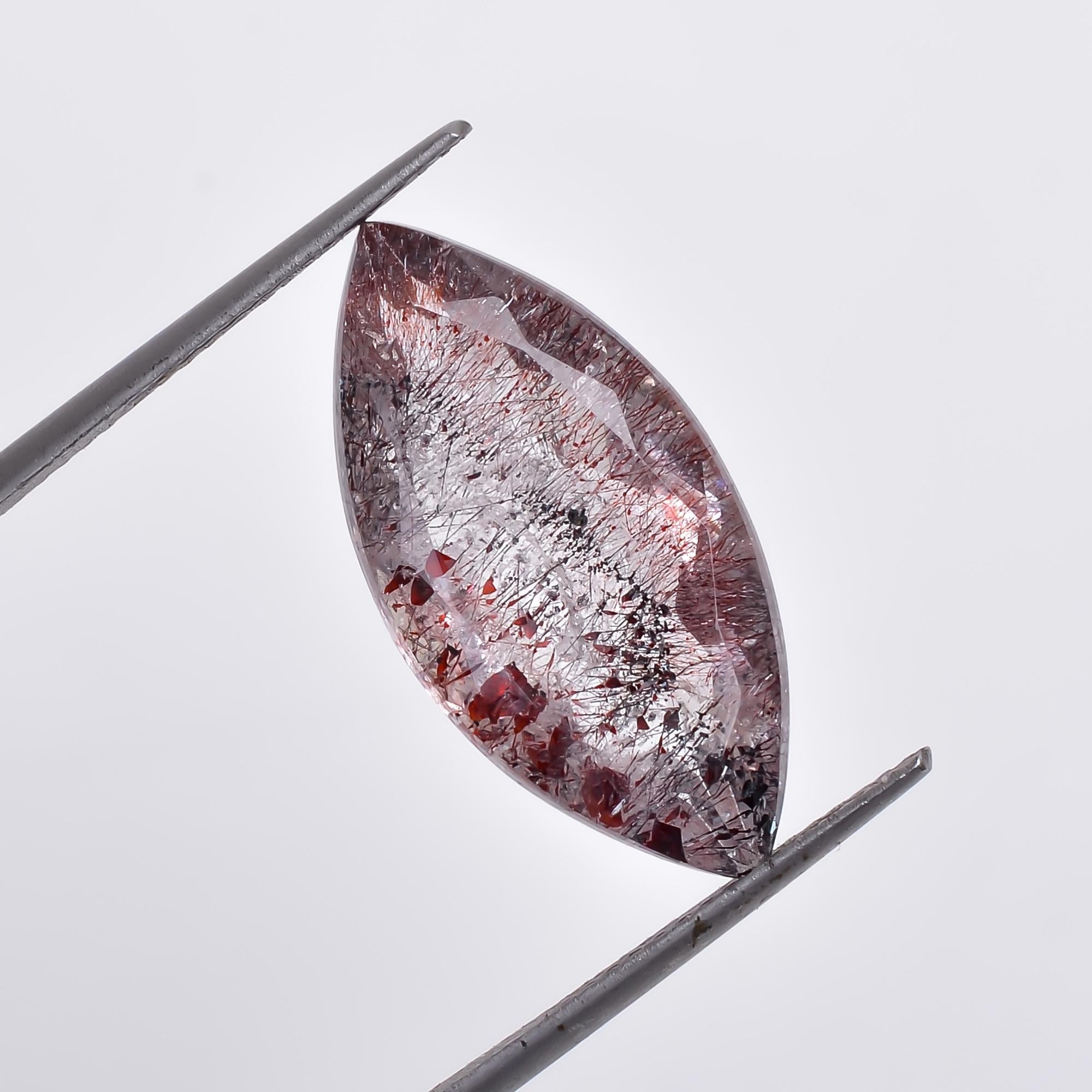 elestial quartz marquise shape natural cut stone loose gemstone