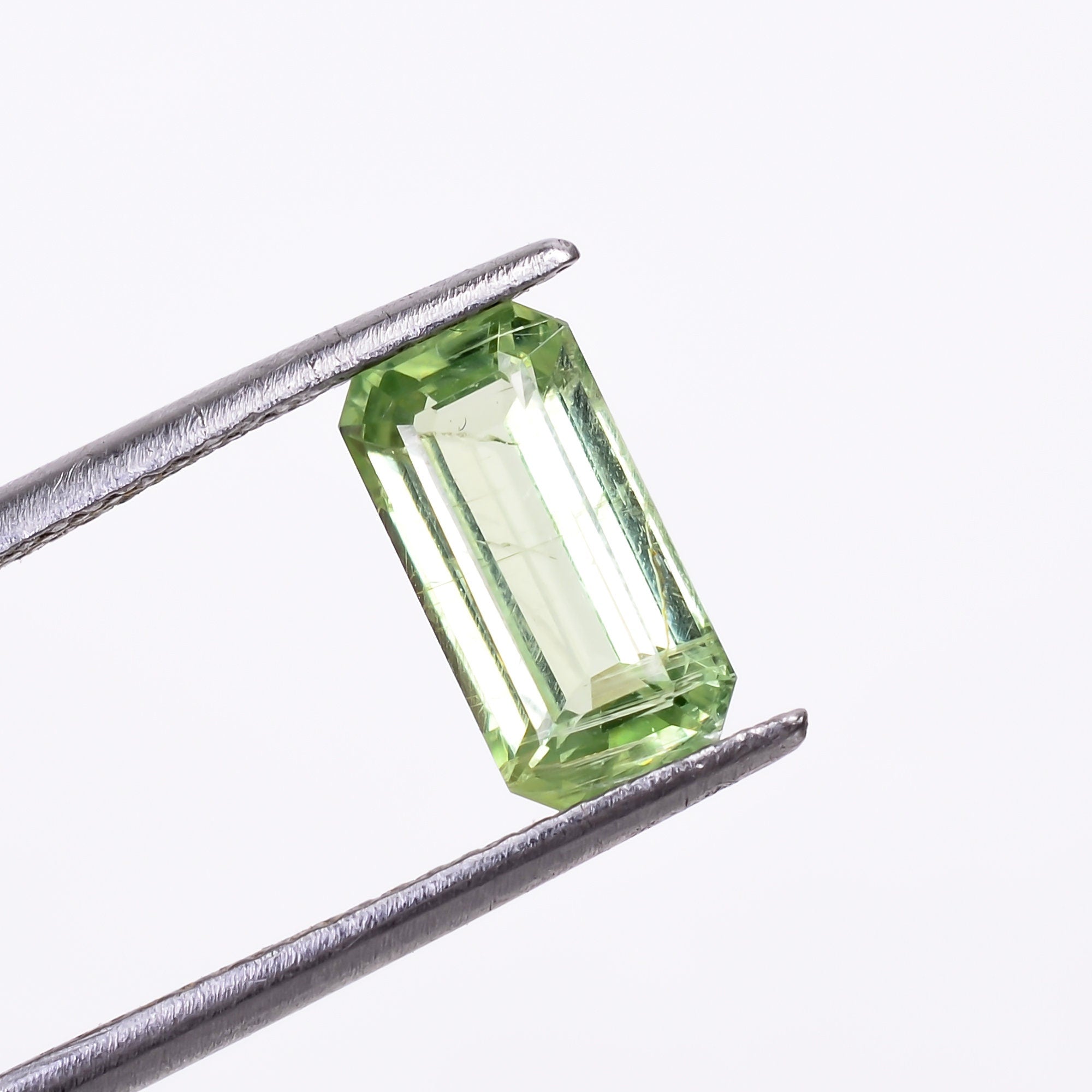 natural green mint kyanite radiant shape cut stone loose gemstone