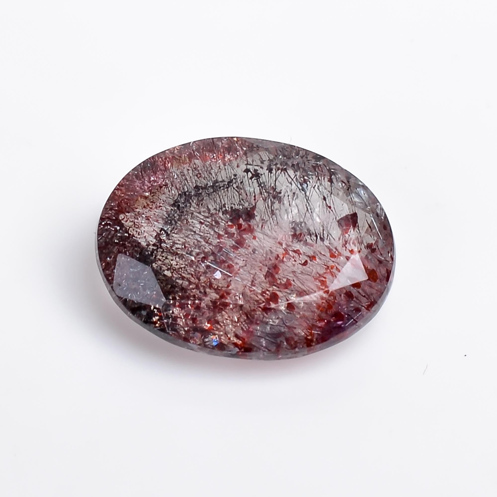 elestial quartz oval shape cut stone loose gemstone