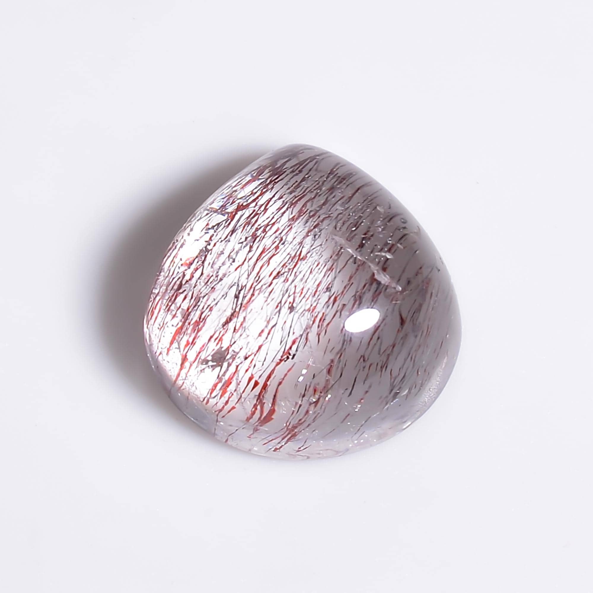 elestial quartz natural heart shape cabochon loose gemstone