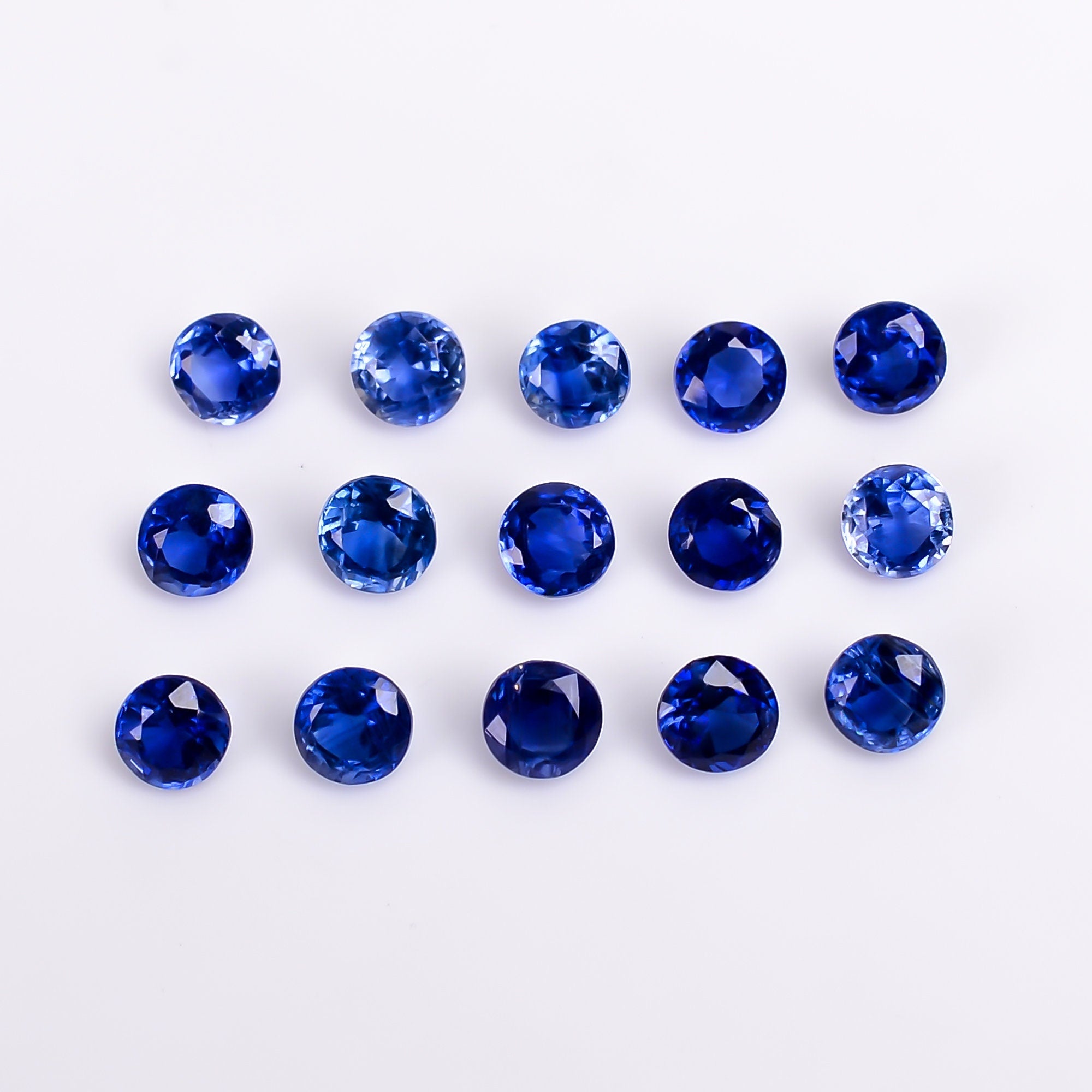 blue kyanite round shape cut stone loose gemstone 15 pcs