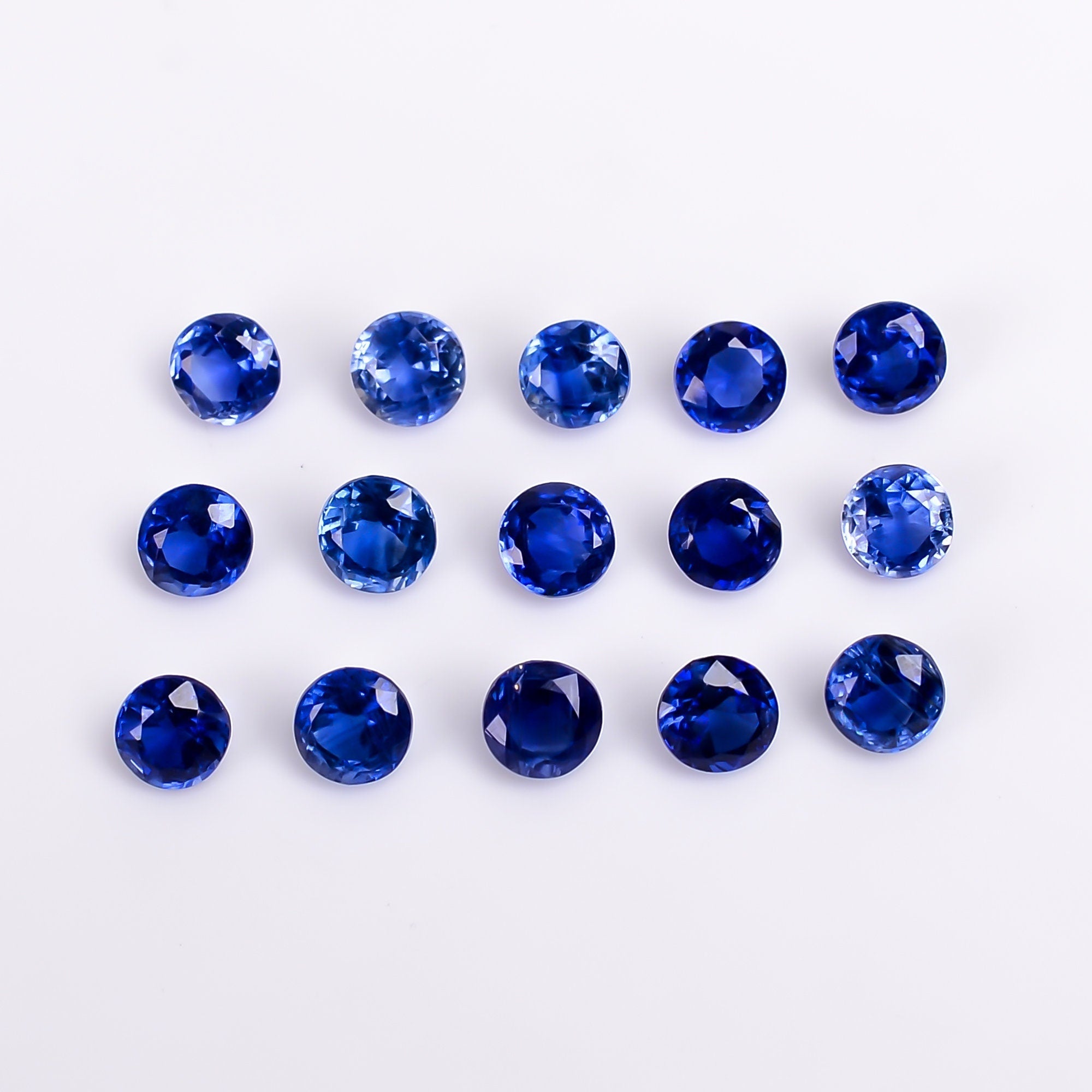 blue kyanite round shape cut stone loose gemstone 15 pcs