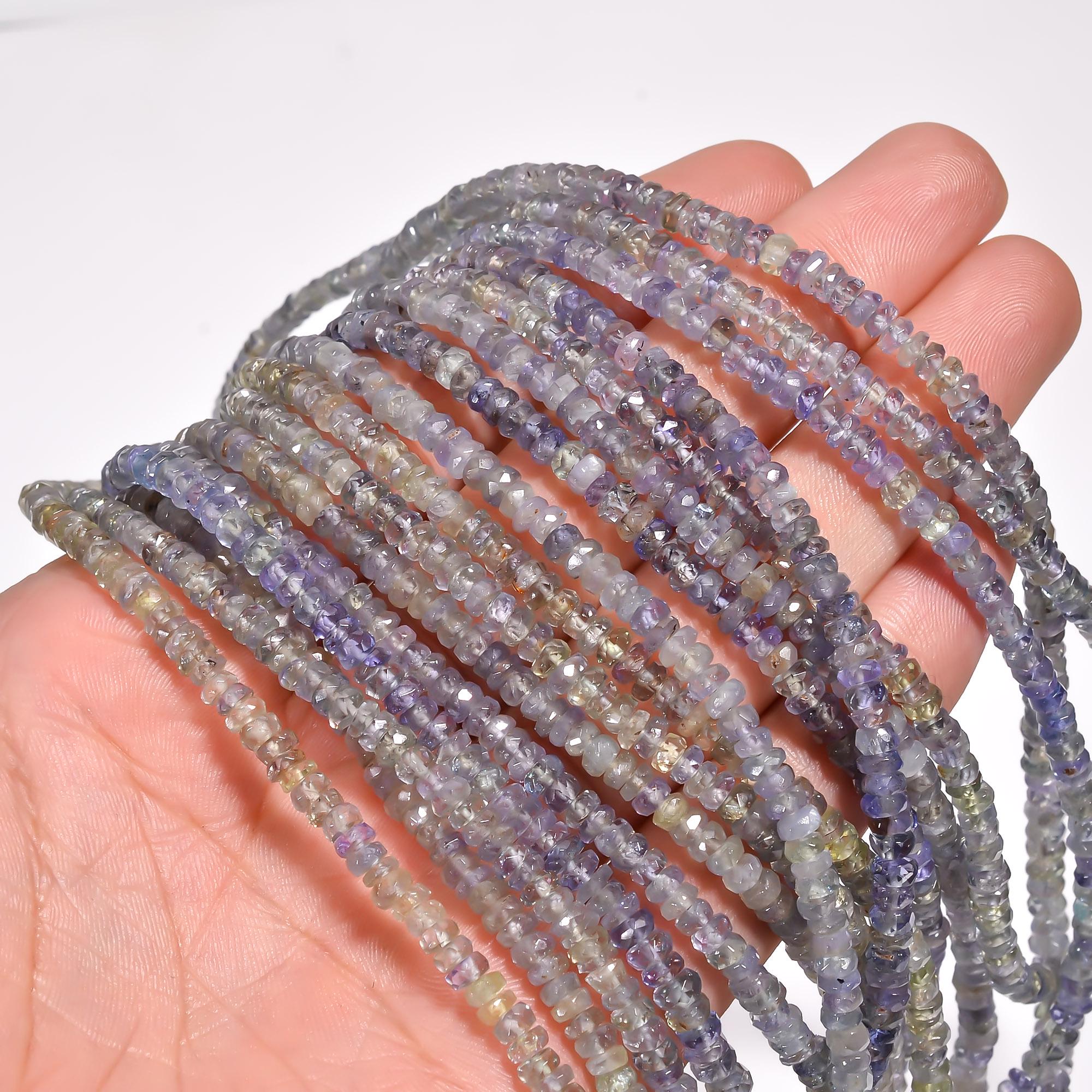 bio color tanzanite natural gemstone rondelle shape faceted 