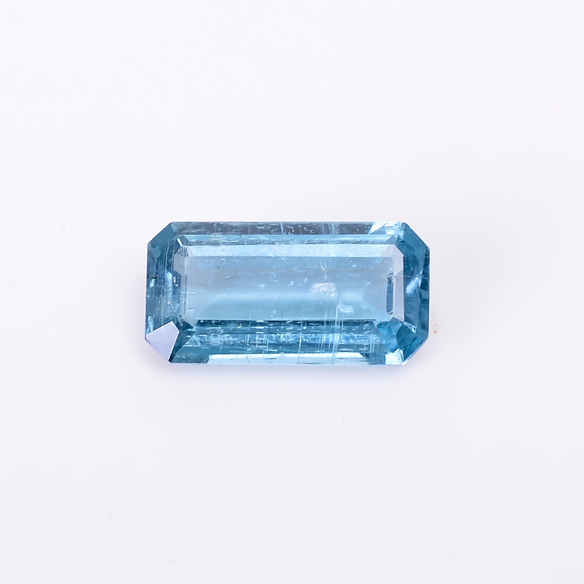 natural blue kyanite radiant shape cut stone loose gemstone