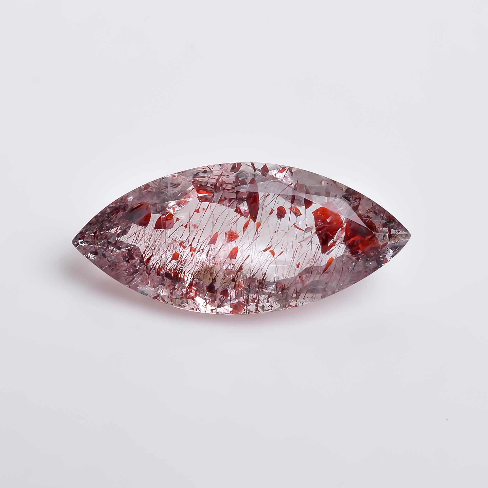 elestial quartz marquise shape natural cut stone loose gemstone